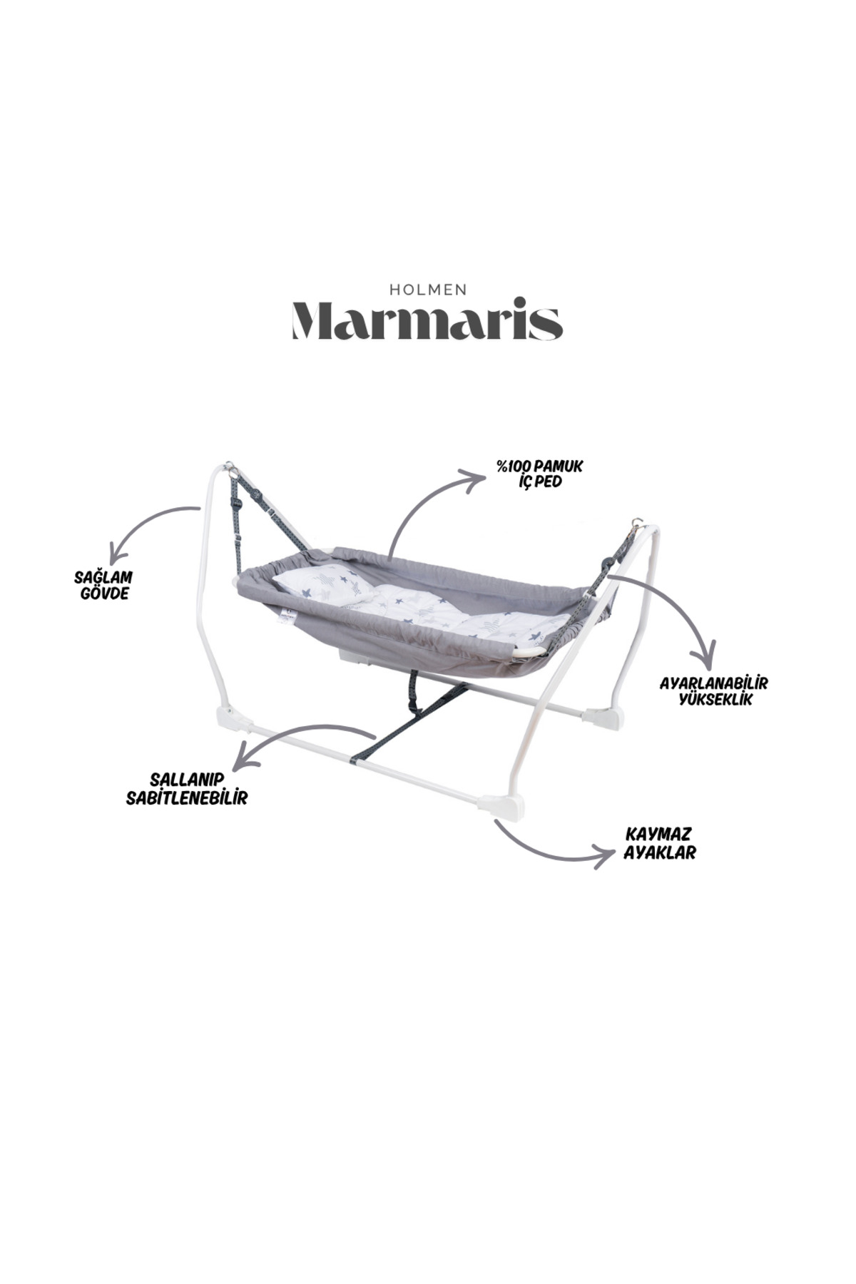 Amaca per Bambini Marmaris - Grigio