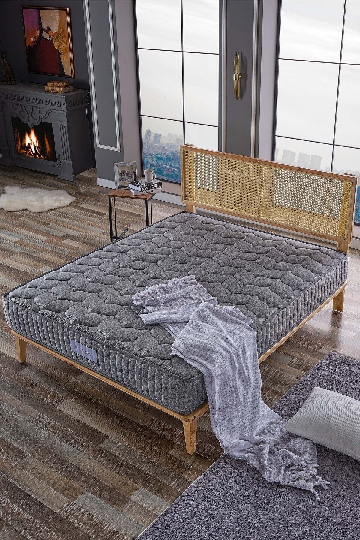 Matelas à ressorts hybride entièrement orthopédique avec plumes d'oie (cm)