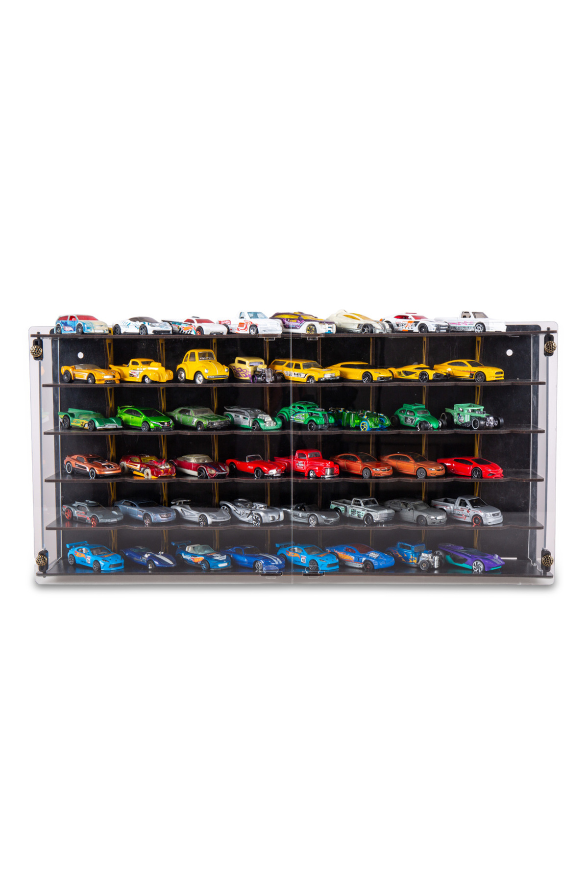 Plexiglass Cover Vehicle Holder 1/ Hotwheels, Matchbox Compatible Hobby Toy Car Shelf Model Car Garage