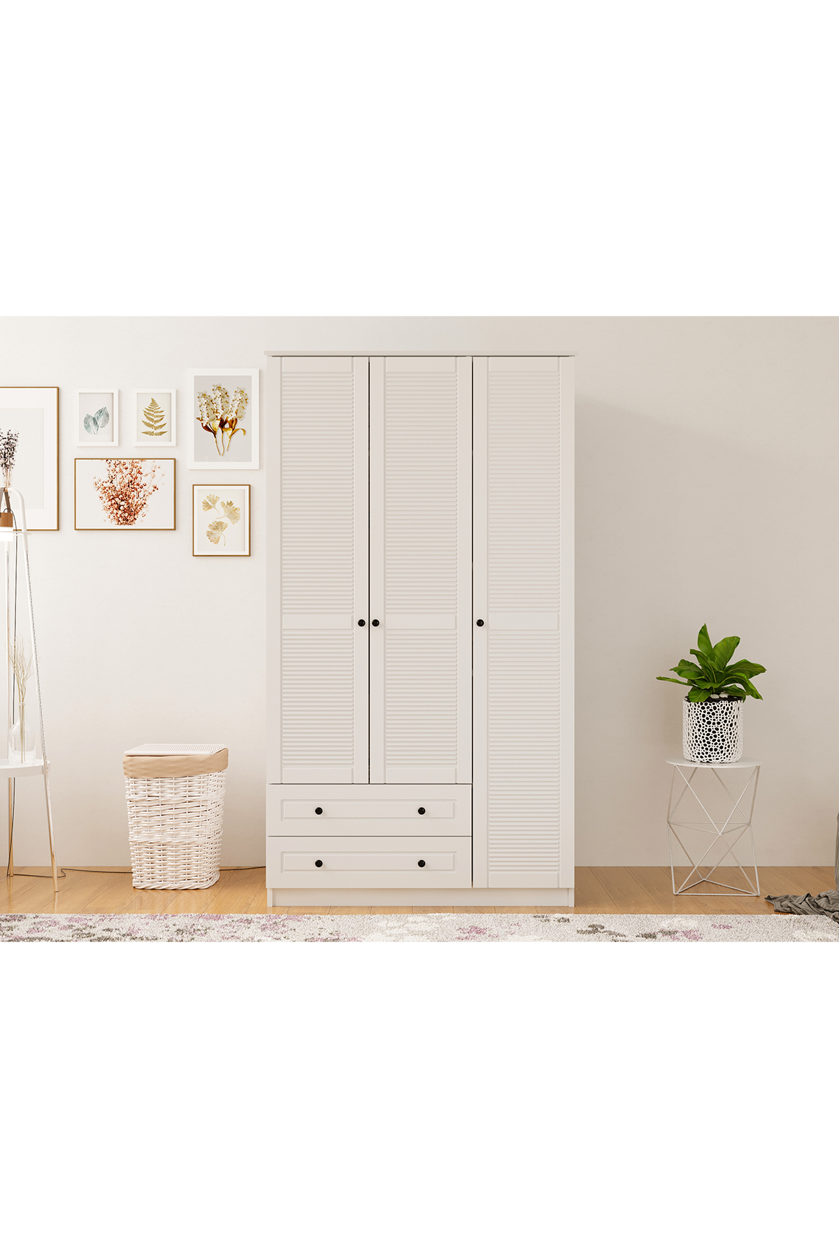 Armoire Diva Country 3 portes 2 tiroirs