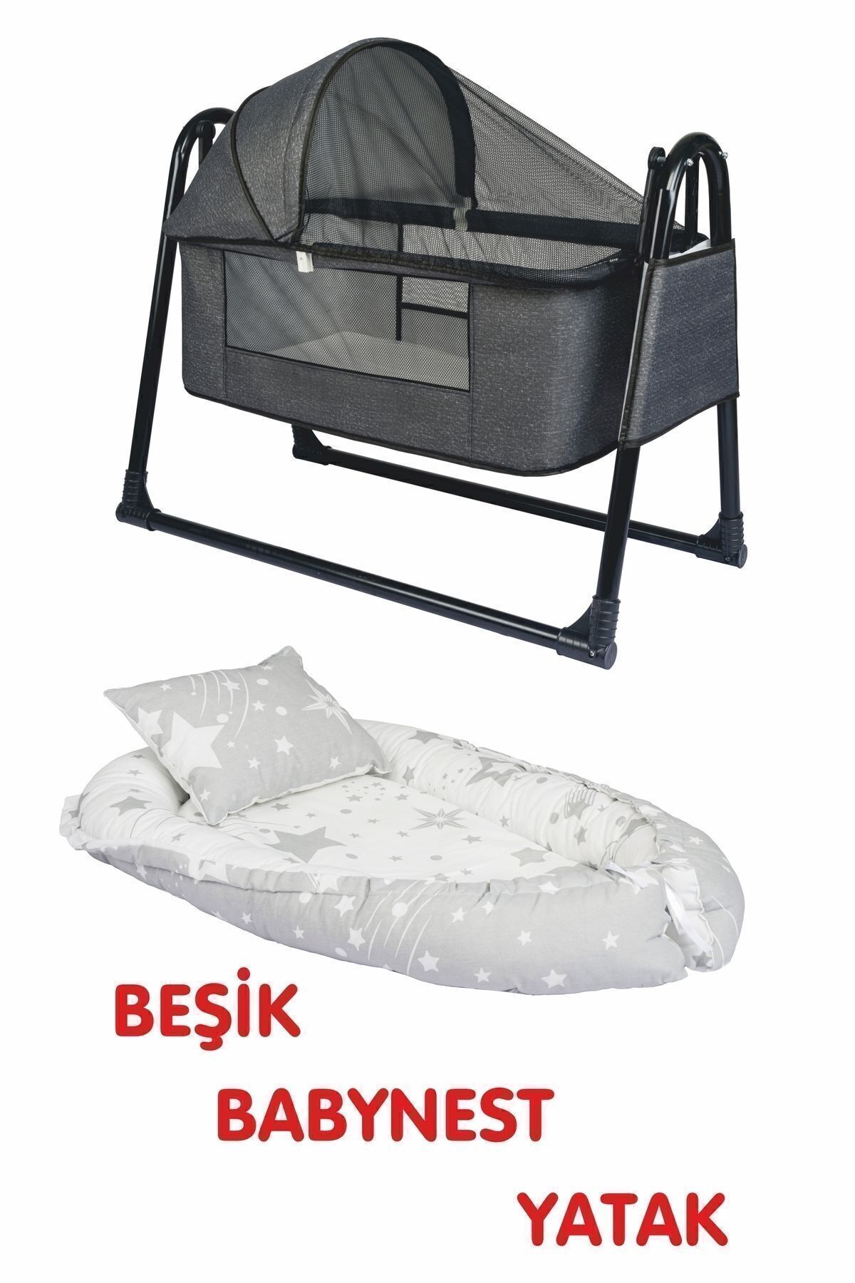 Btrend Babynest Letto e Cuscino + Tasca Regalo Culla Altalena Culla per Bambini Amaca Set da 2