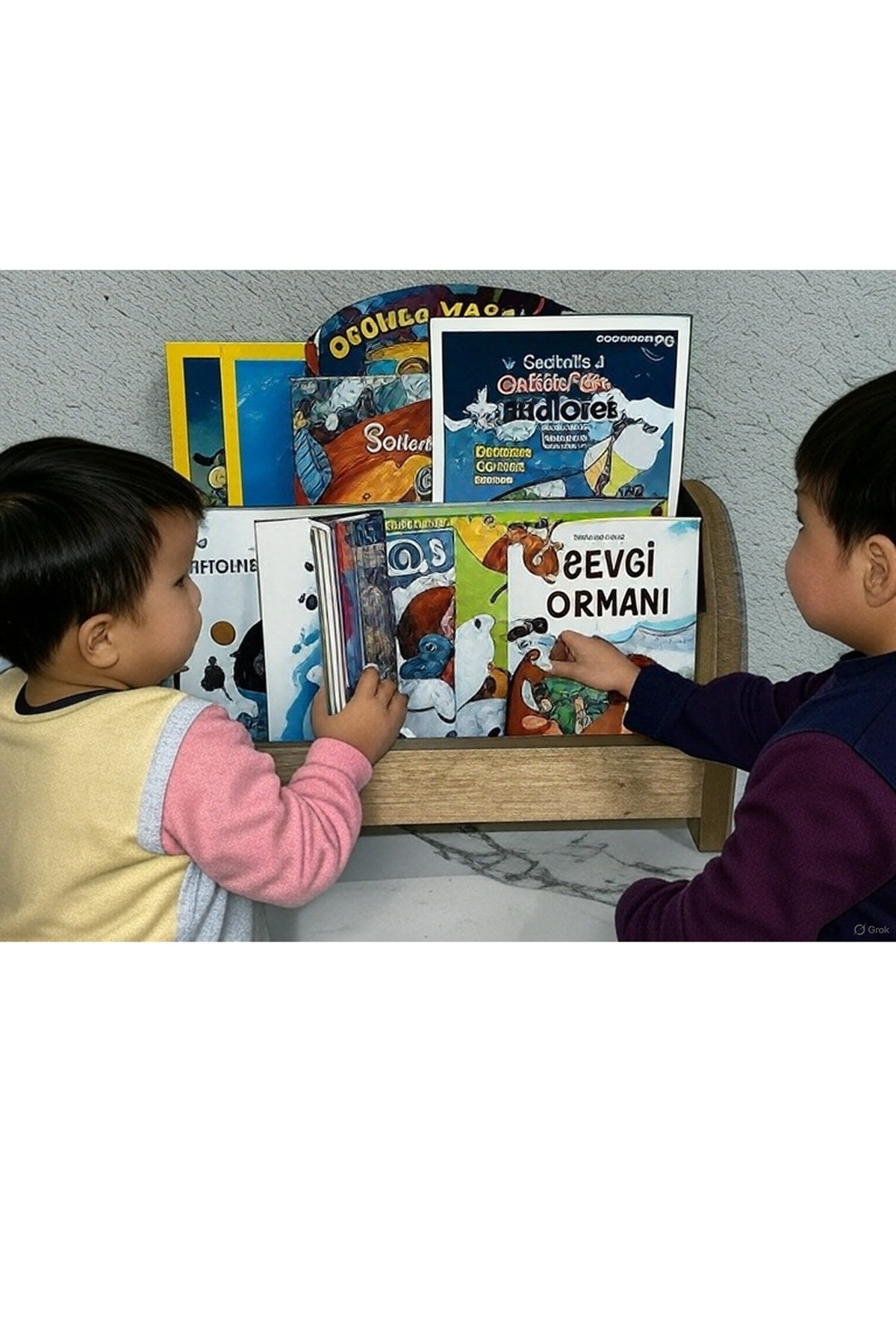 Bibliothèque Montessori en bois, très pratique