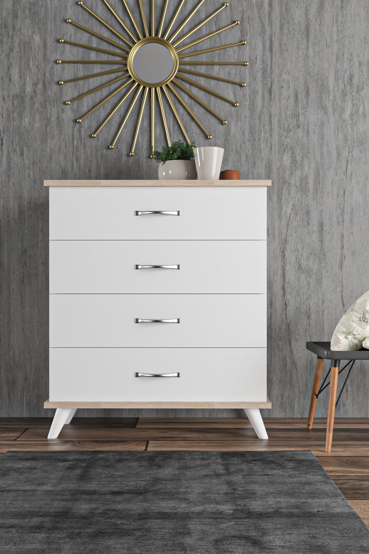 Artemis Witte Ladekast met 4 Lades