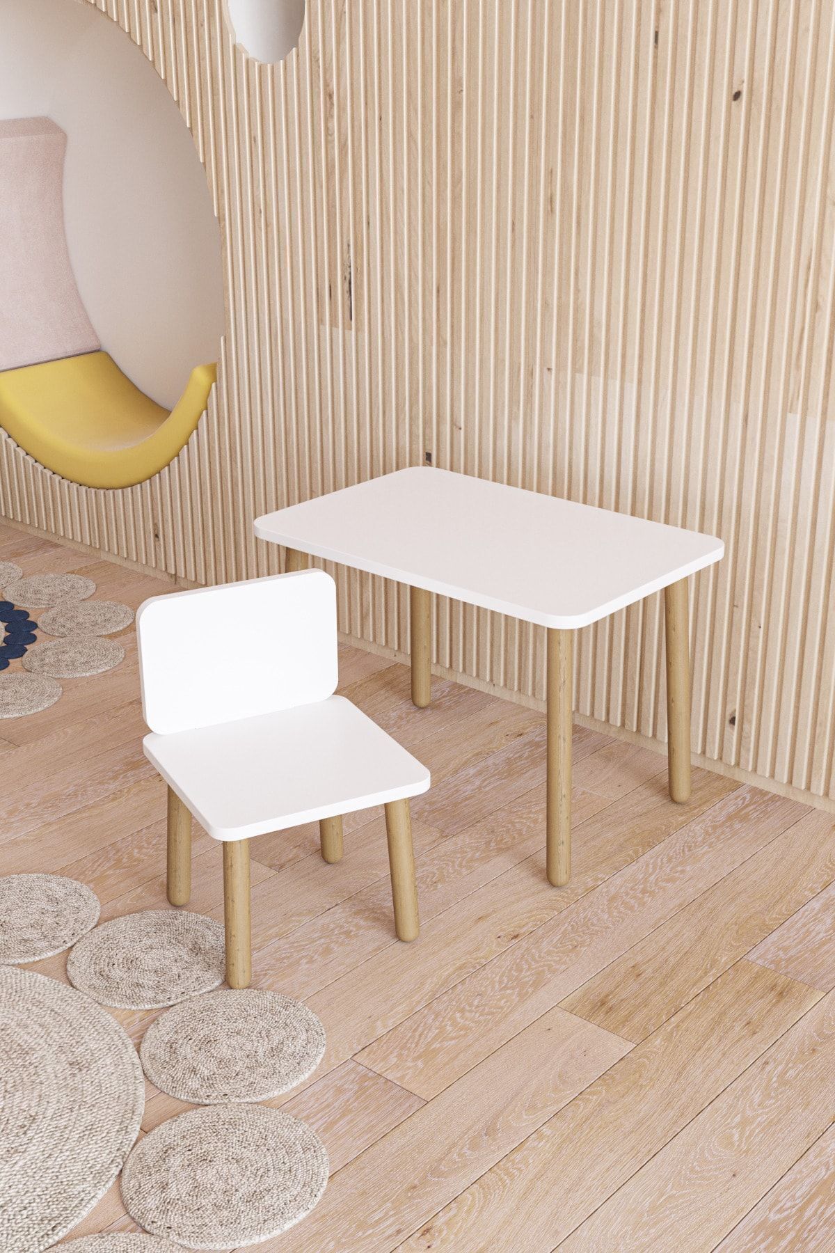 Table pour enfants effaçable à sec - Table d'activité - Ensemble de bureau pour enfants avec 1 chaise
