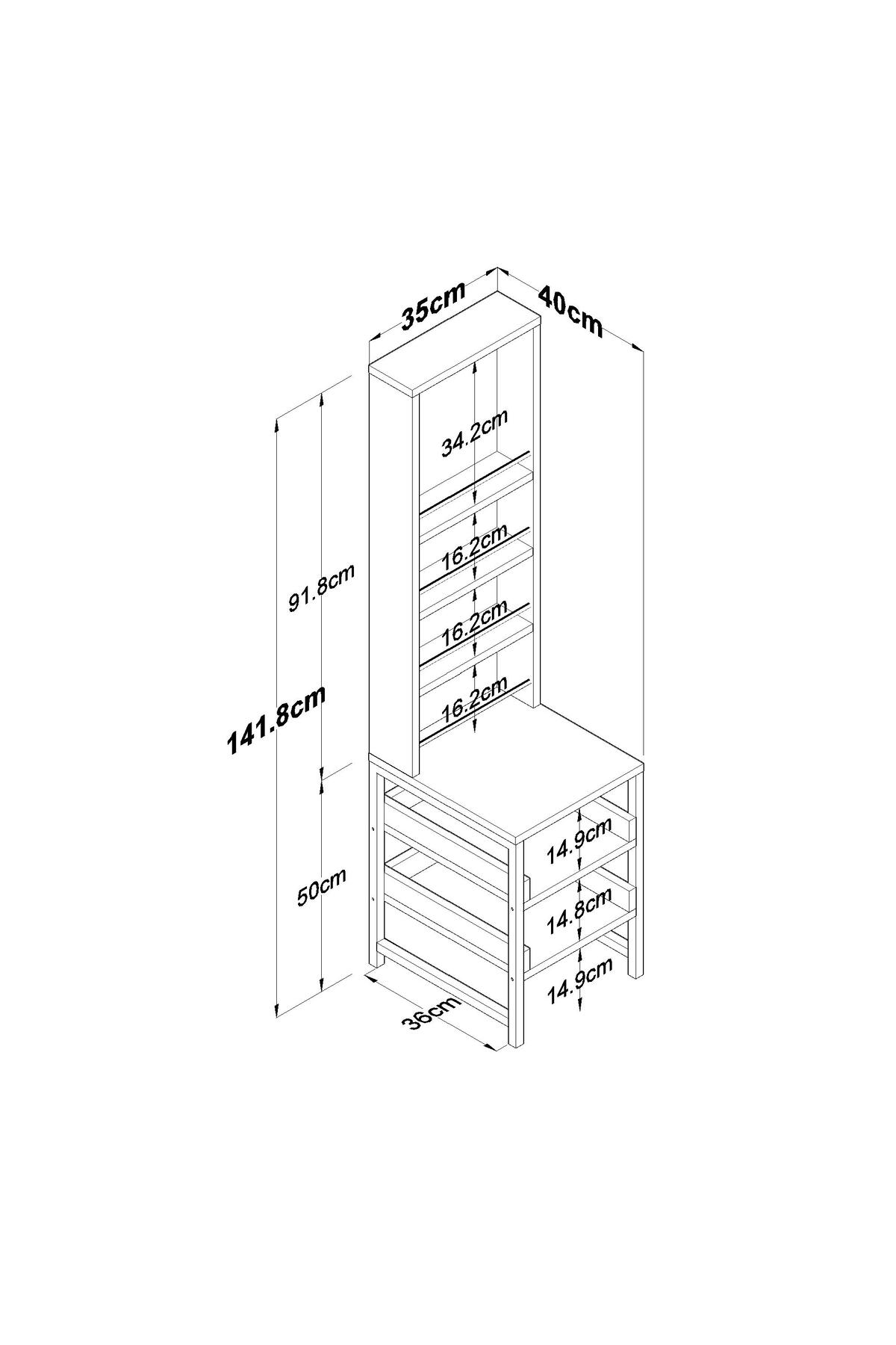 Rani Makeup Table Open Shelf Jewelry Organizer White