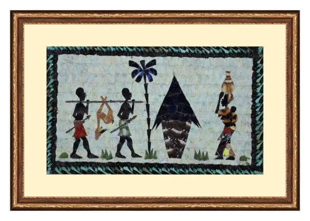 Peinture de la vie africaine