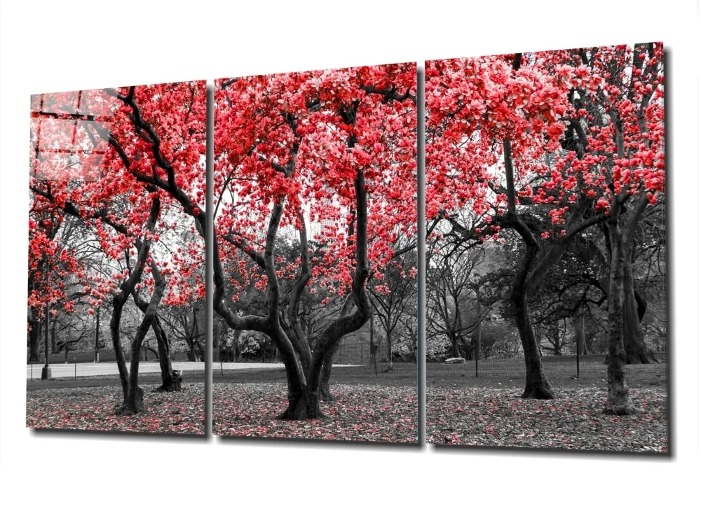 Peinture sur verre méga des arbres d'automne