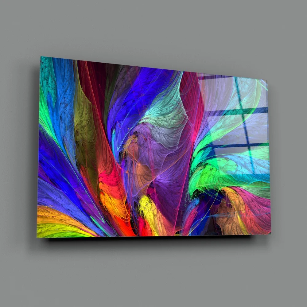 Peinture sur Verre aux Motifs Colorés