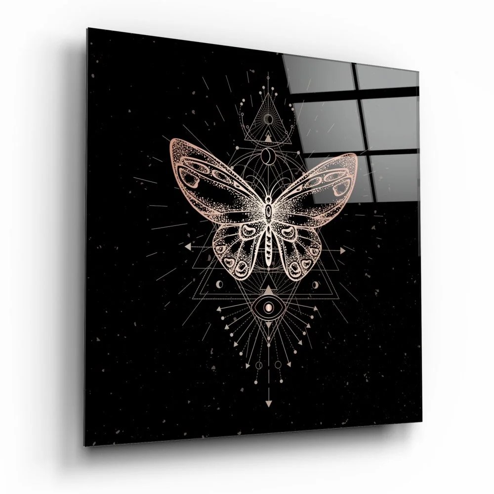Peinture sur verre Papillon de Da Vinci