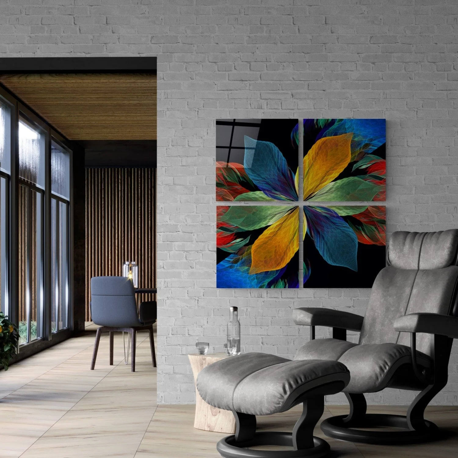 Peinture sur verre Quadro Fleur de Fortune