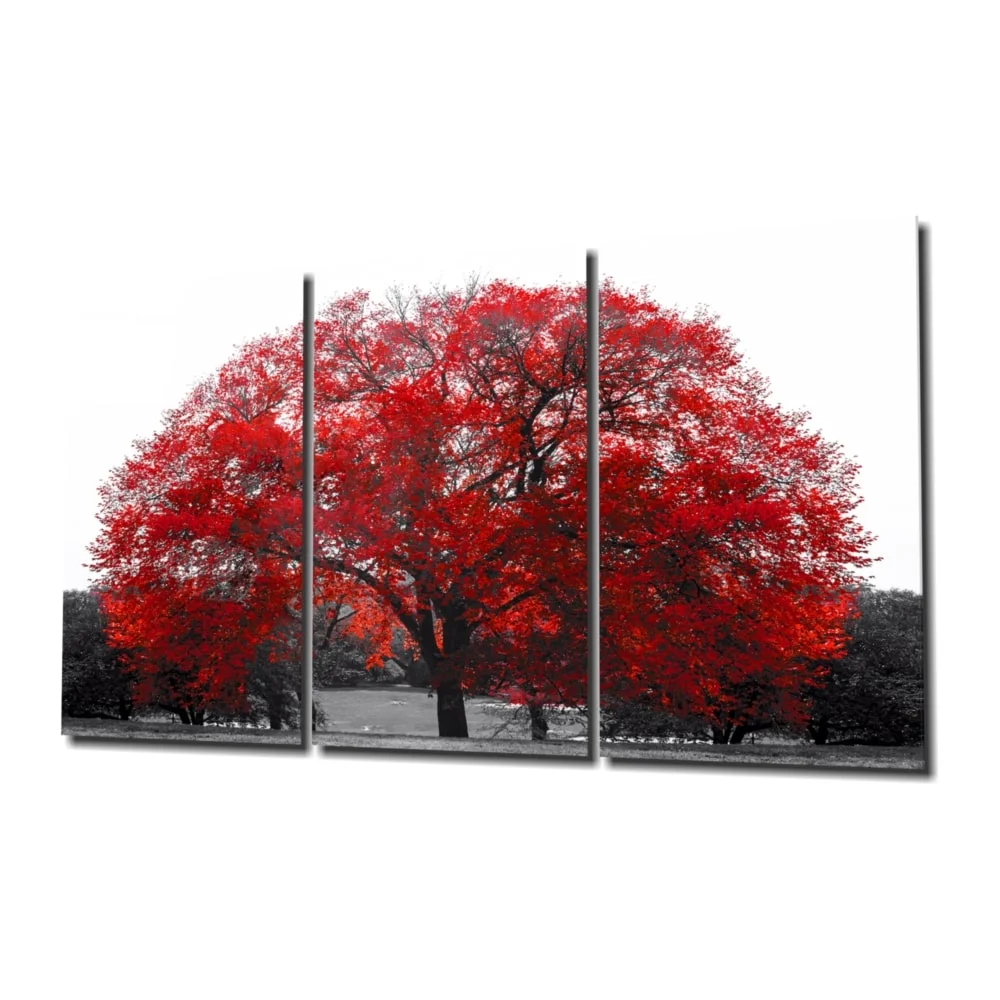 Peinture sur Verre Méga Arbre Rouge