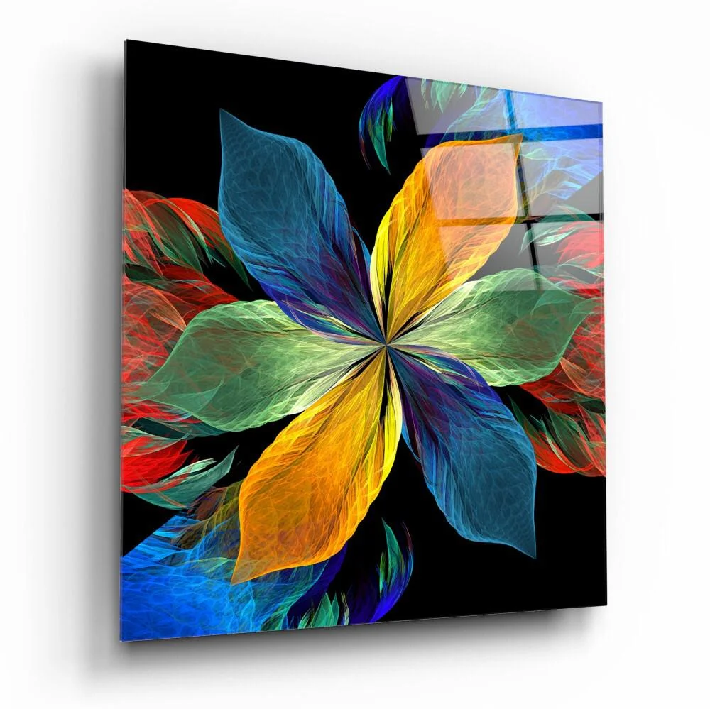 La Peinture sur Verre de Fleurs Colorées