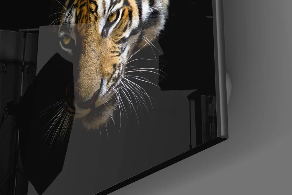 Peinture sur verre de tigre