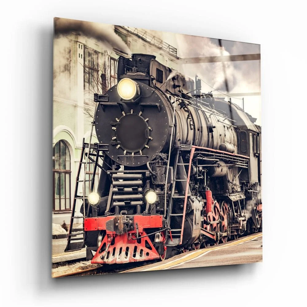 Peinture sur verre de train