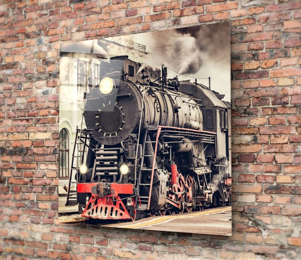 Peinture sur verre de train