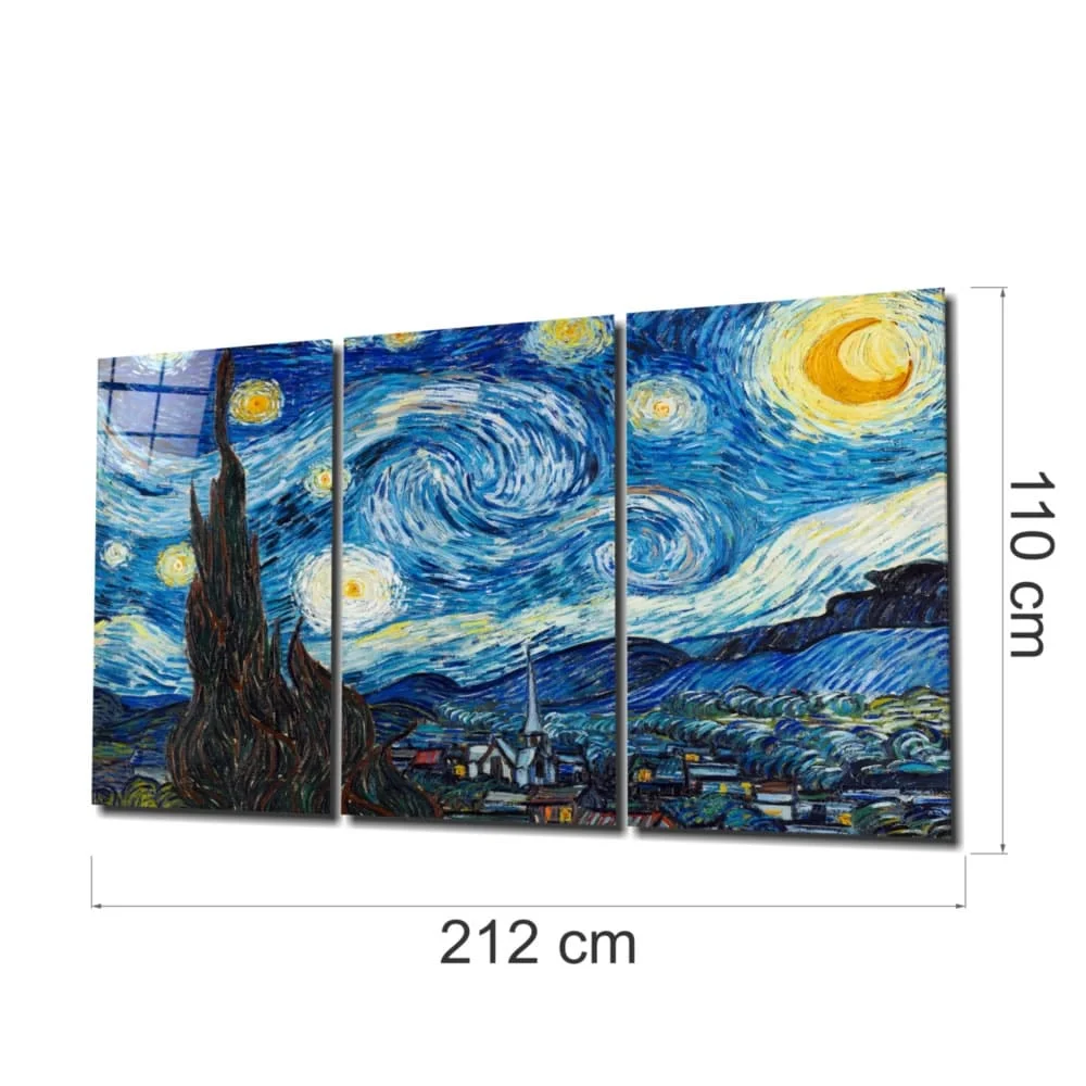 Peinture sur verre géante de La Nuit étoilée de Van Gogh