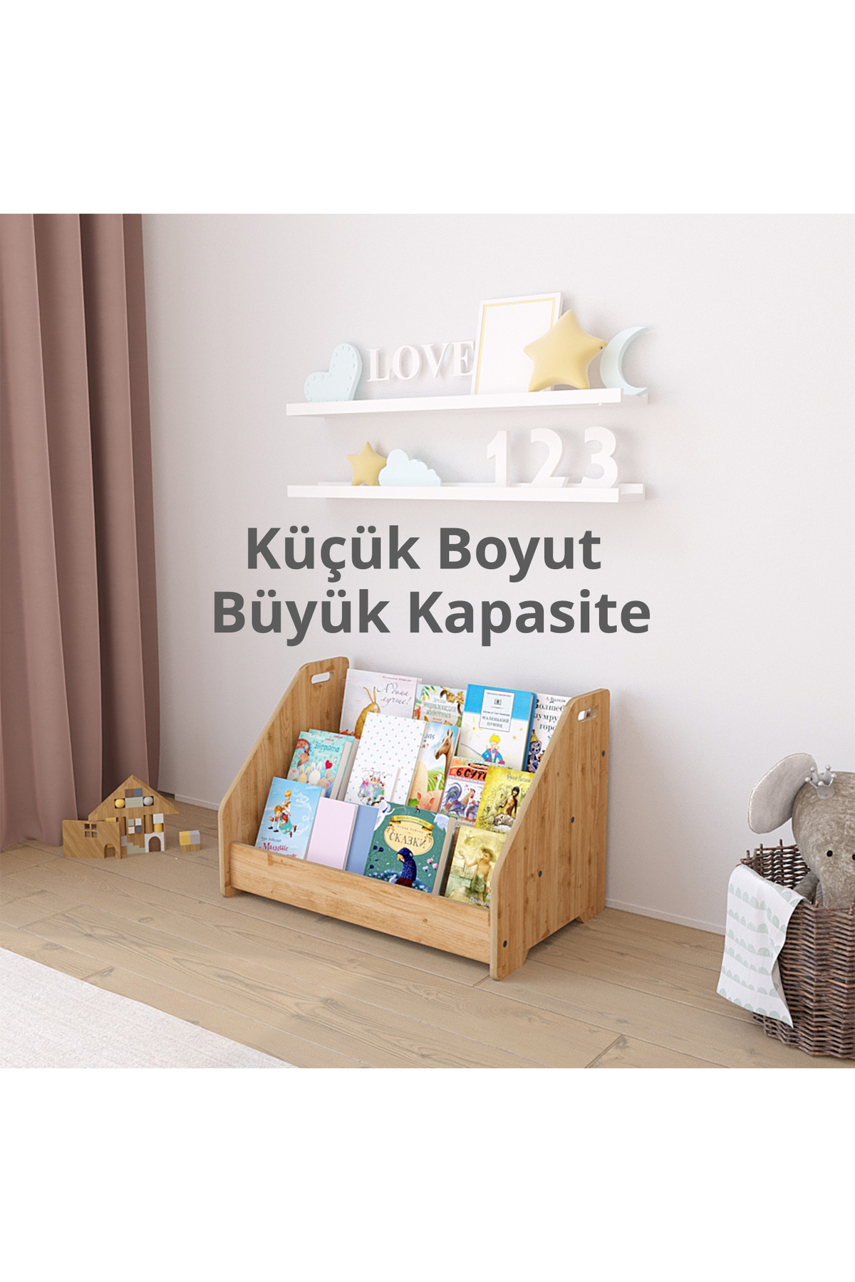 Bibliothèque à livres en bois Anka Montessori