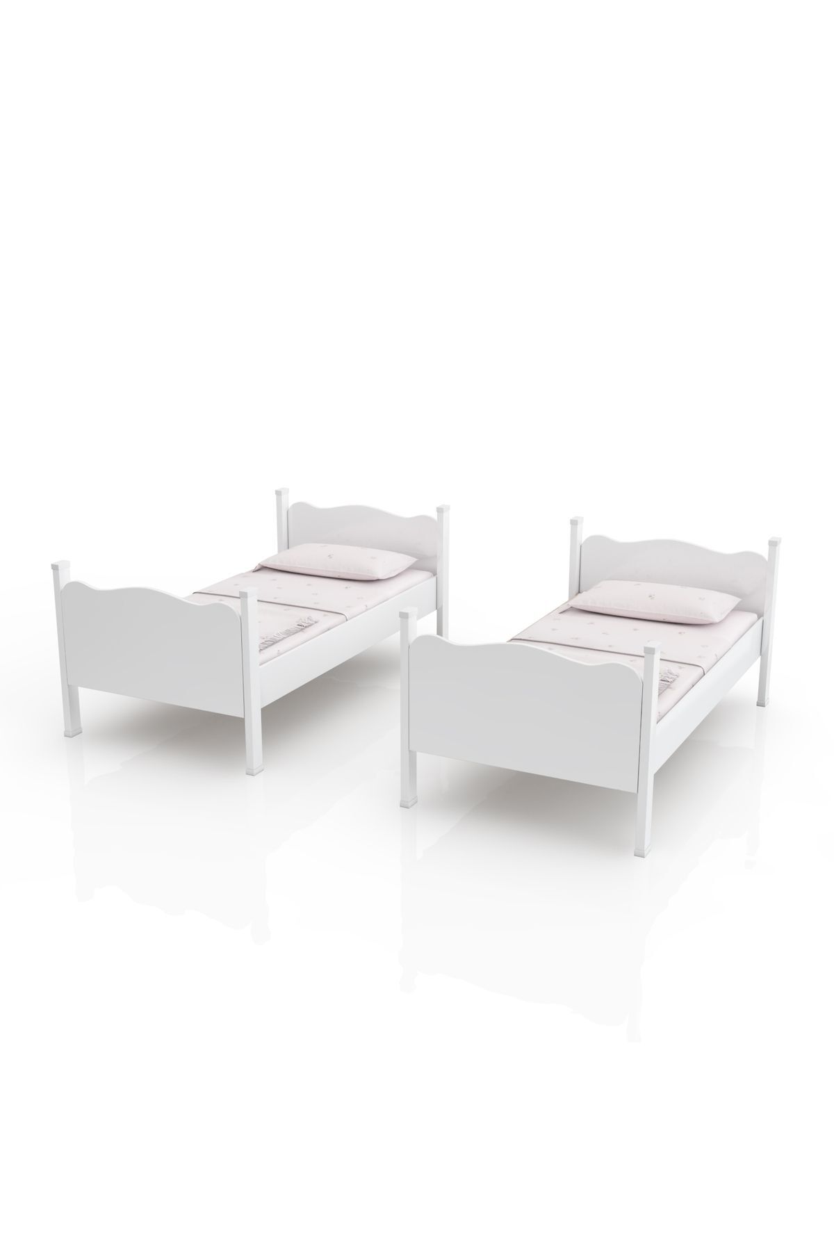 Stapelbed Tweepersoons Afneembaar MDF Profiel Wit