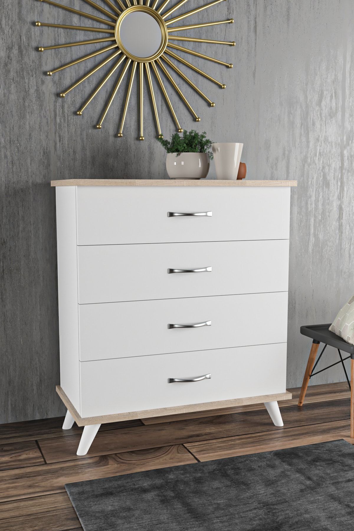 Artemis Witte Ladekast met 4 Lades