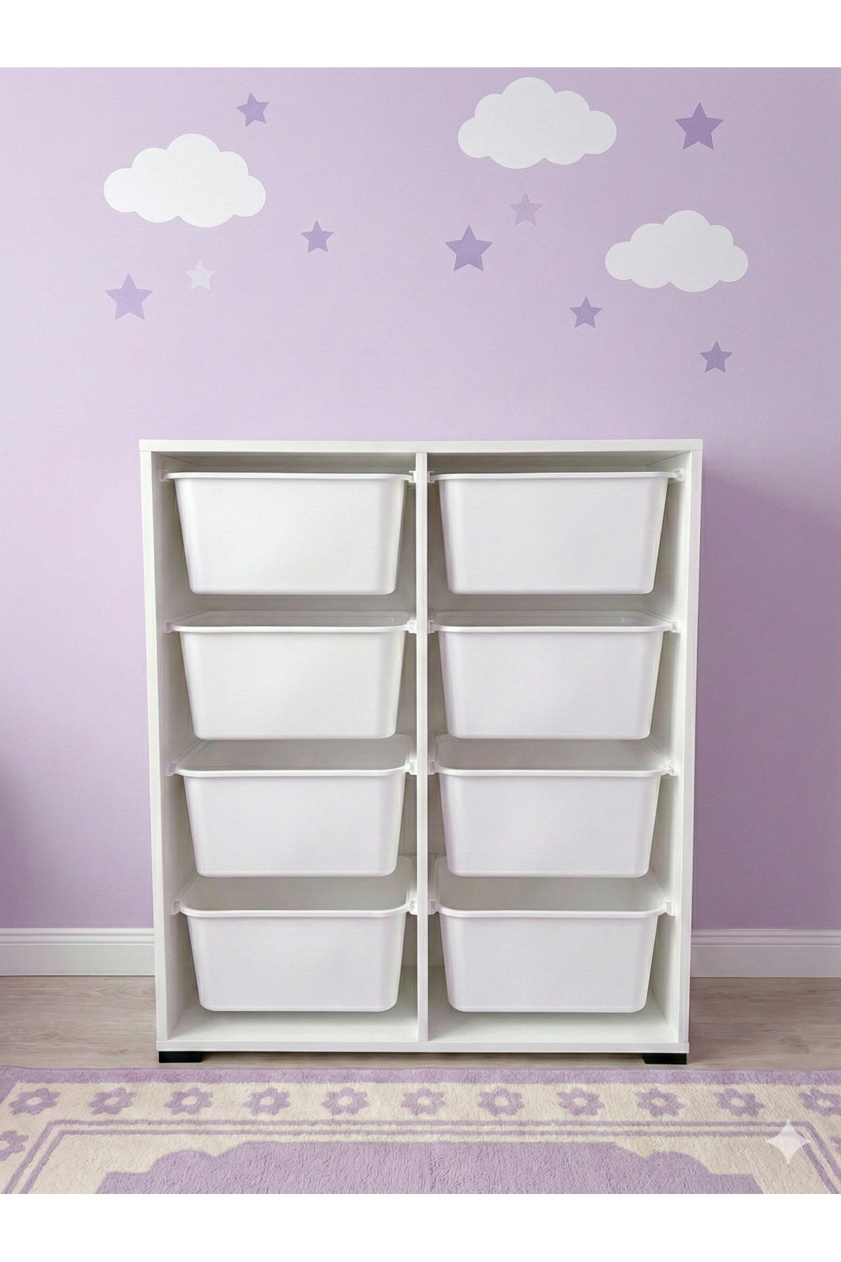 8-Drawer Multi-Purpose Toy Cabinet and Storage Unit – Kids' Room Organizer with Gift Tag