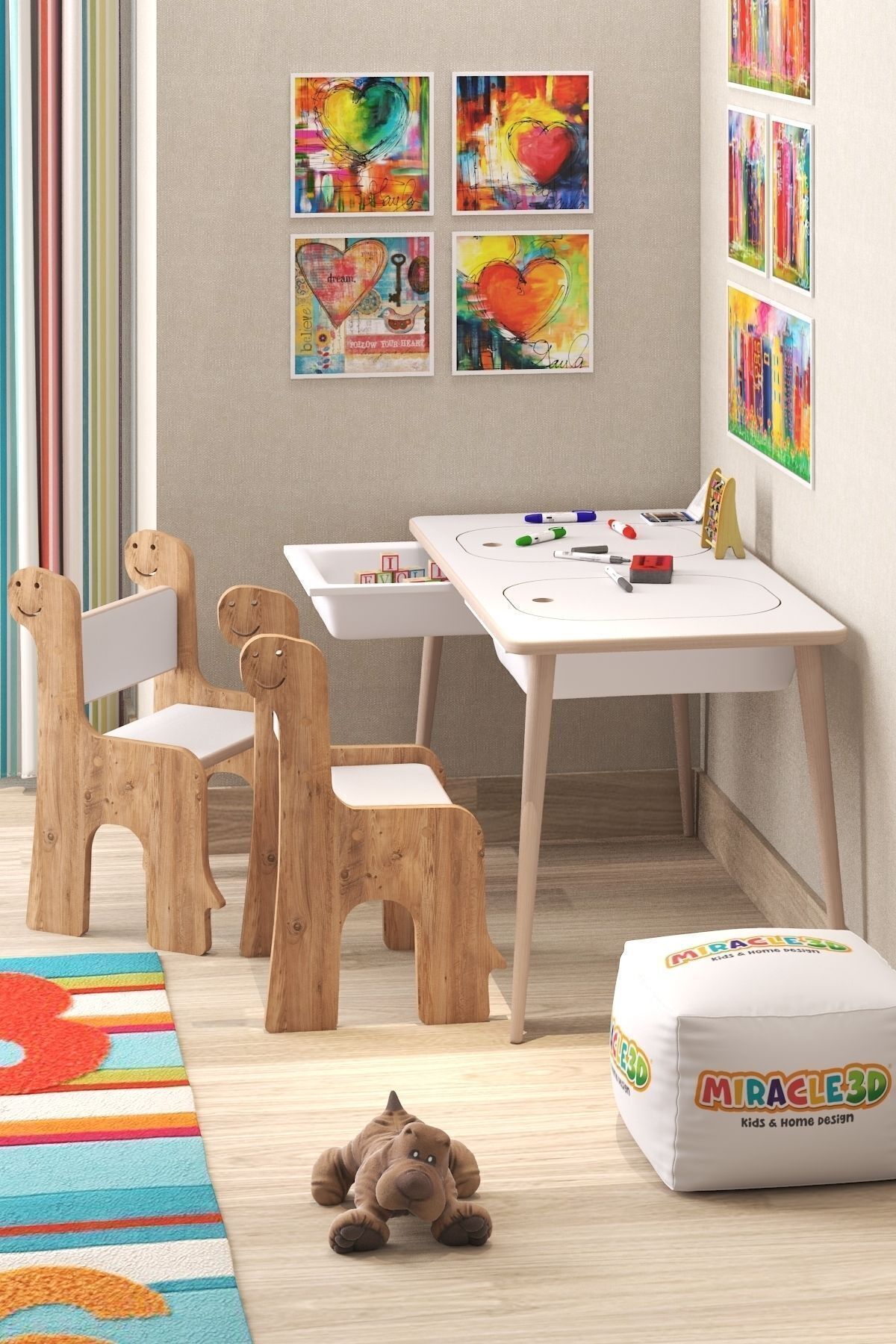 Table d'activité pour enfants, bureau de jeux