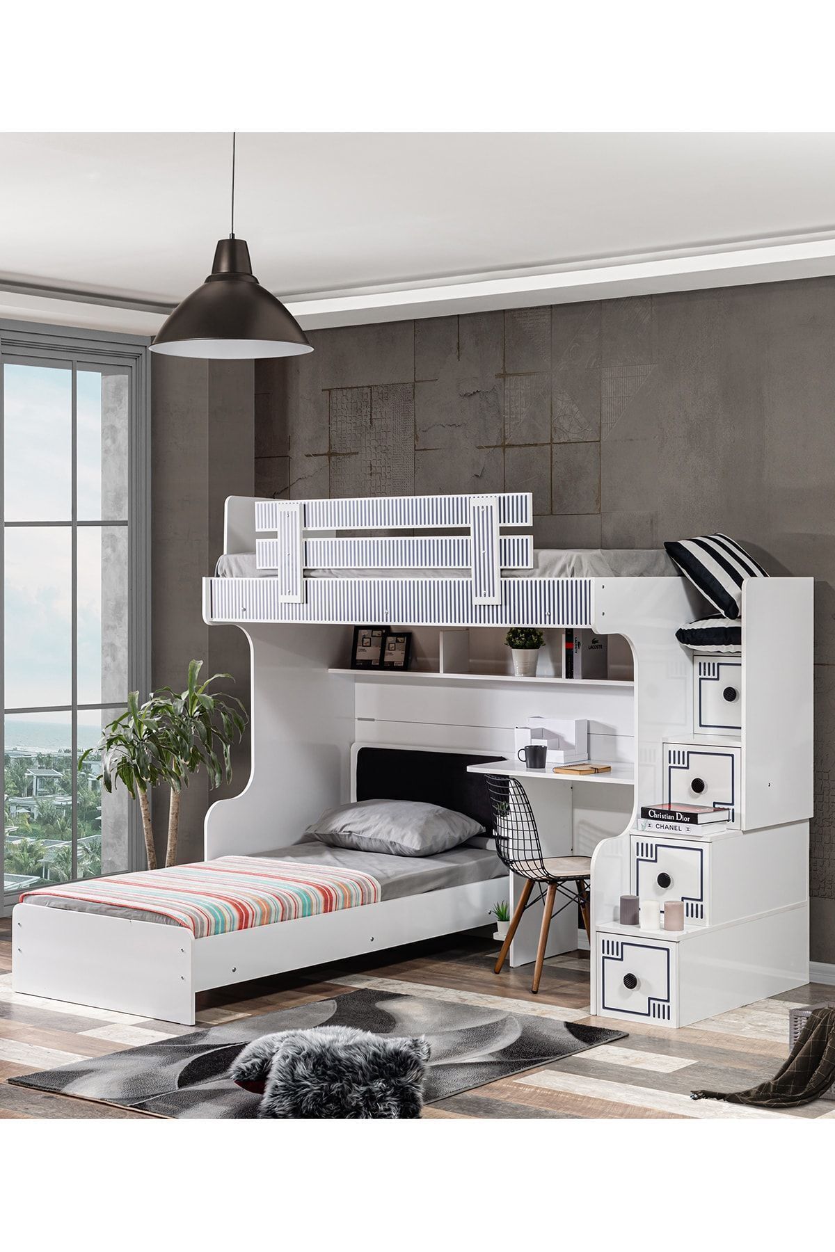 Stapelbed, Stapelbed met Bed, Burea