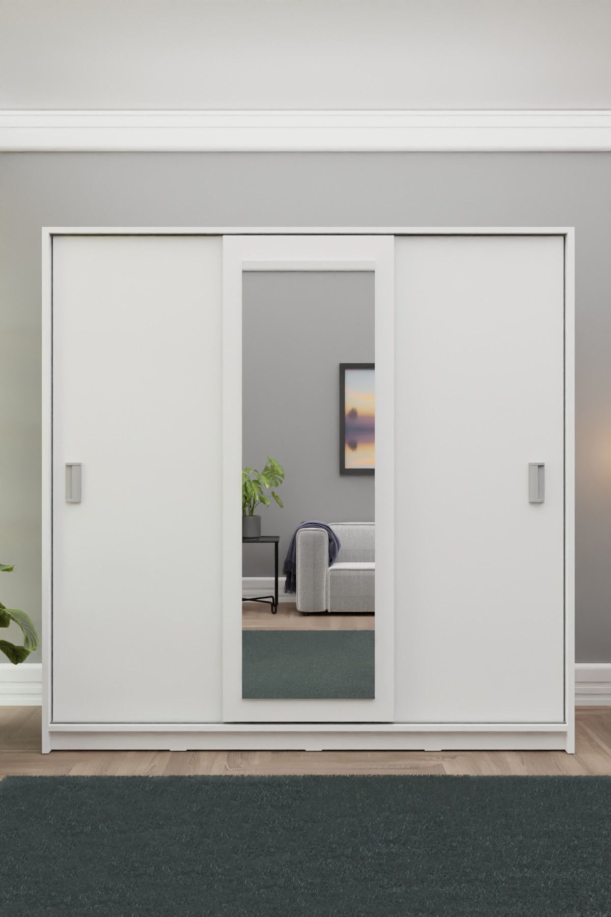 Armoire coulissante blanche 