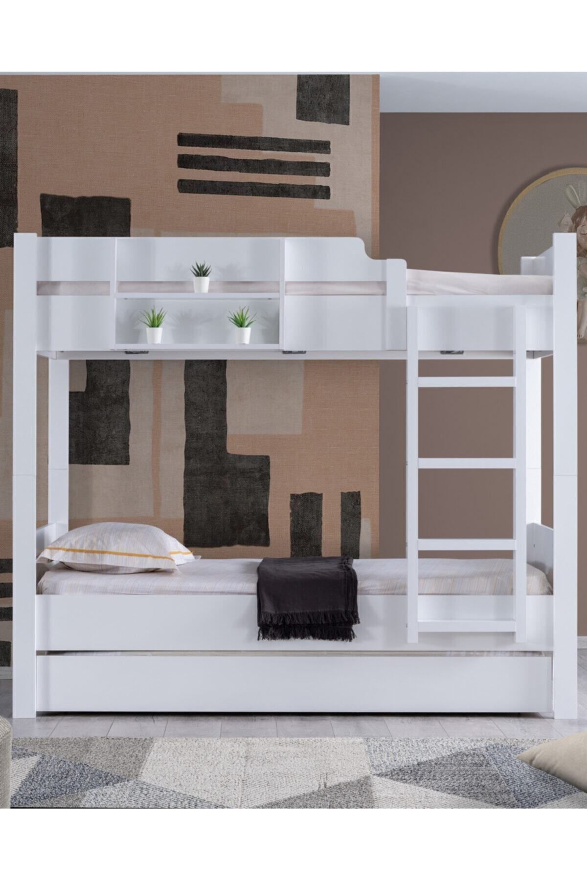 Stapelbed, Aziatisch stapelbed met uitneembaar bed - Cm
