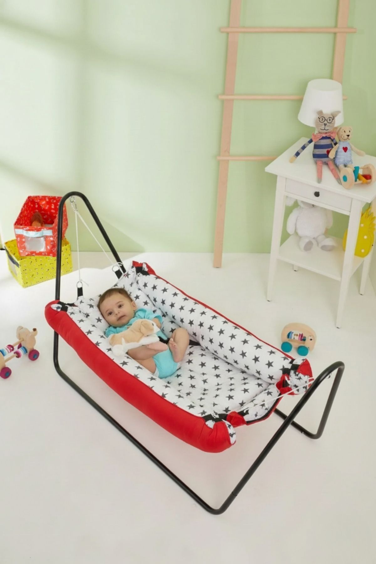 Culla Amaca Portatile per Bambini (Rossa)