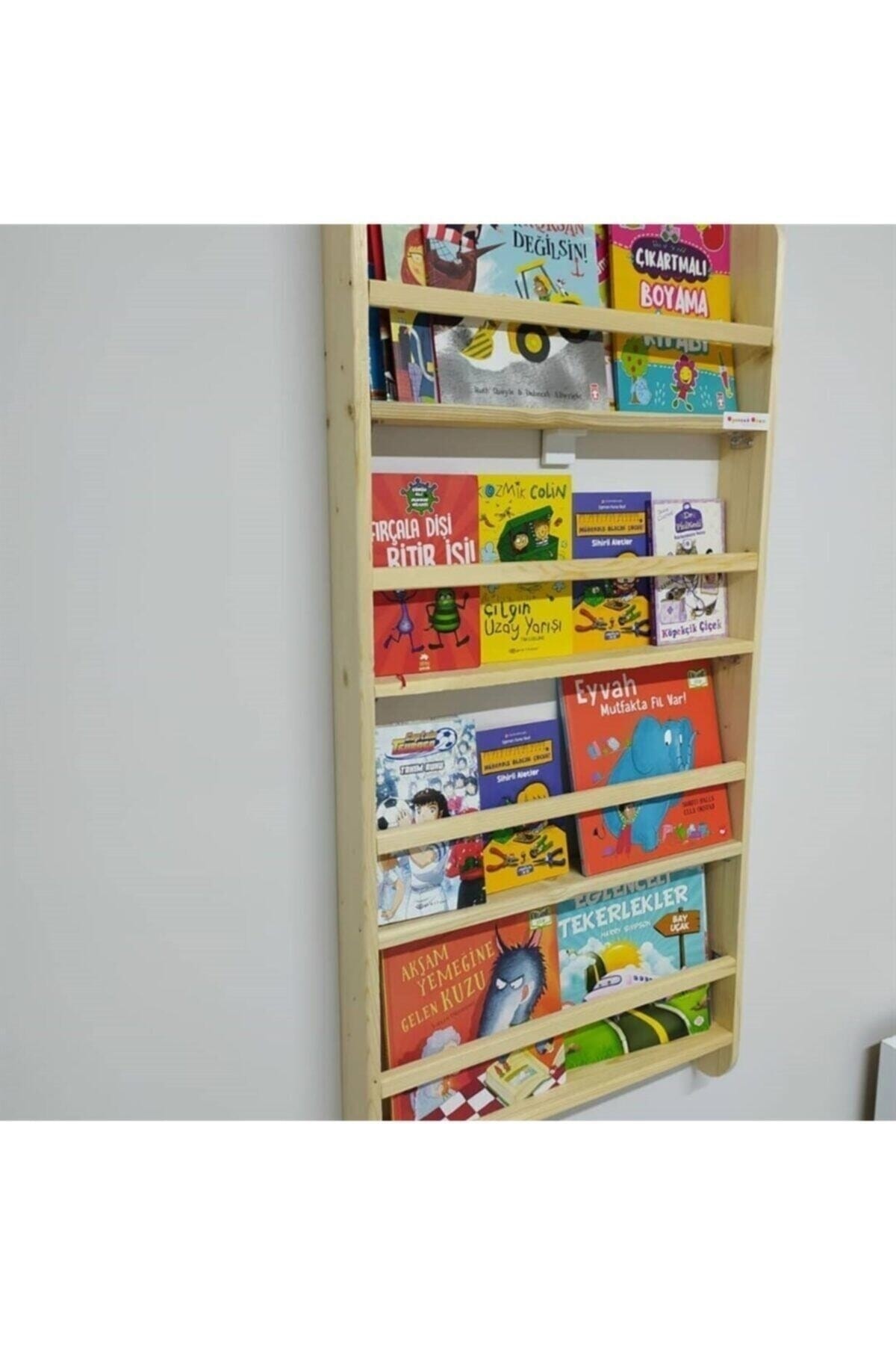 Étagère Murale Montessori Éducative en Bois pour Chambre d'Enfant, 4 Compartiments, Cm x Cm x 6 Cm