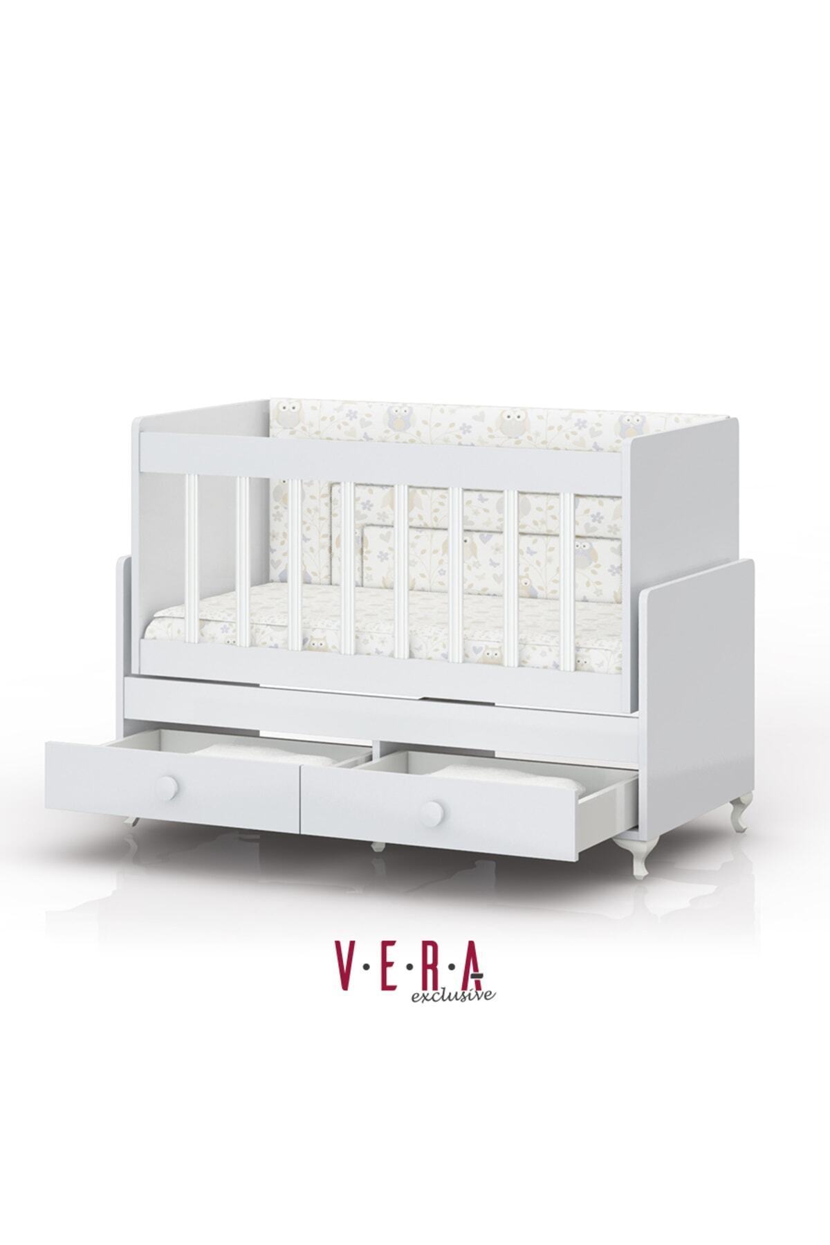 Berceau à bascule pour maman, gris avec set de sommeil, lit avec tiroirs X