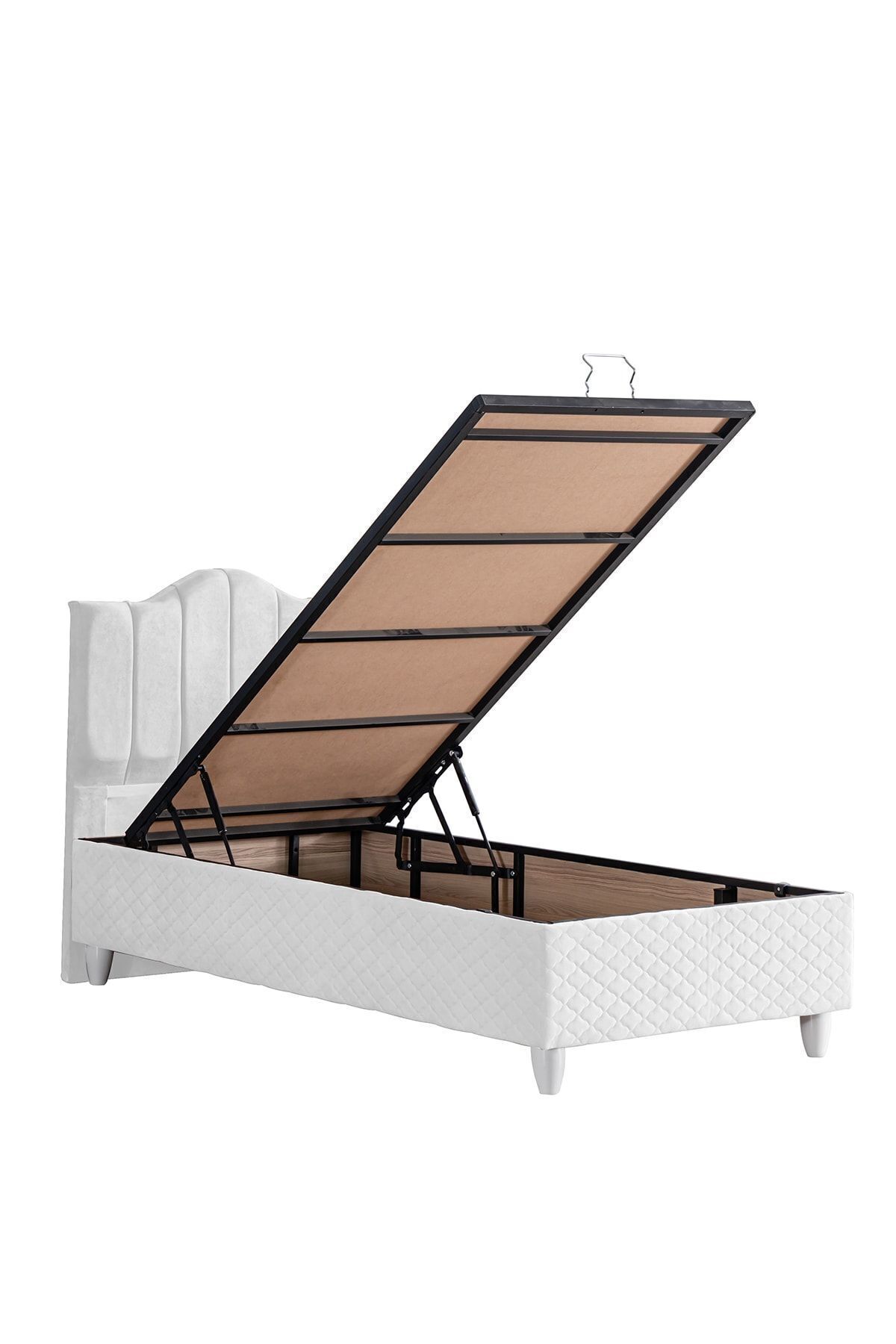 Sommier, Ensemble Double Tendence, Tête de lit simple - Blanc