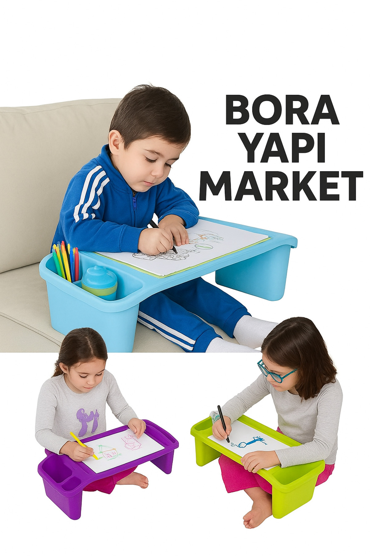 Bureau de loisirs pour enfants bleu