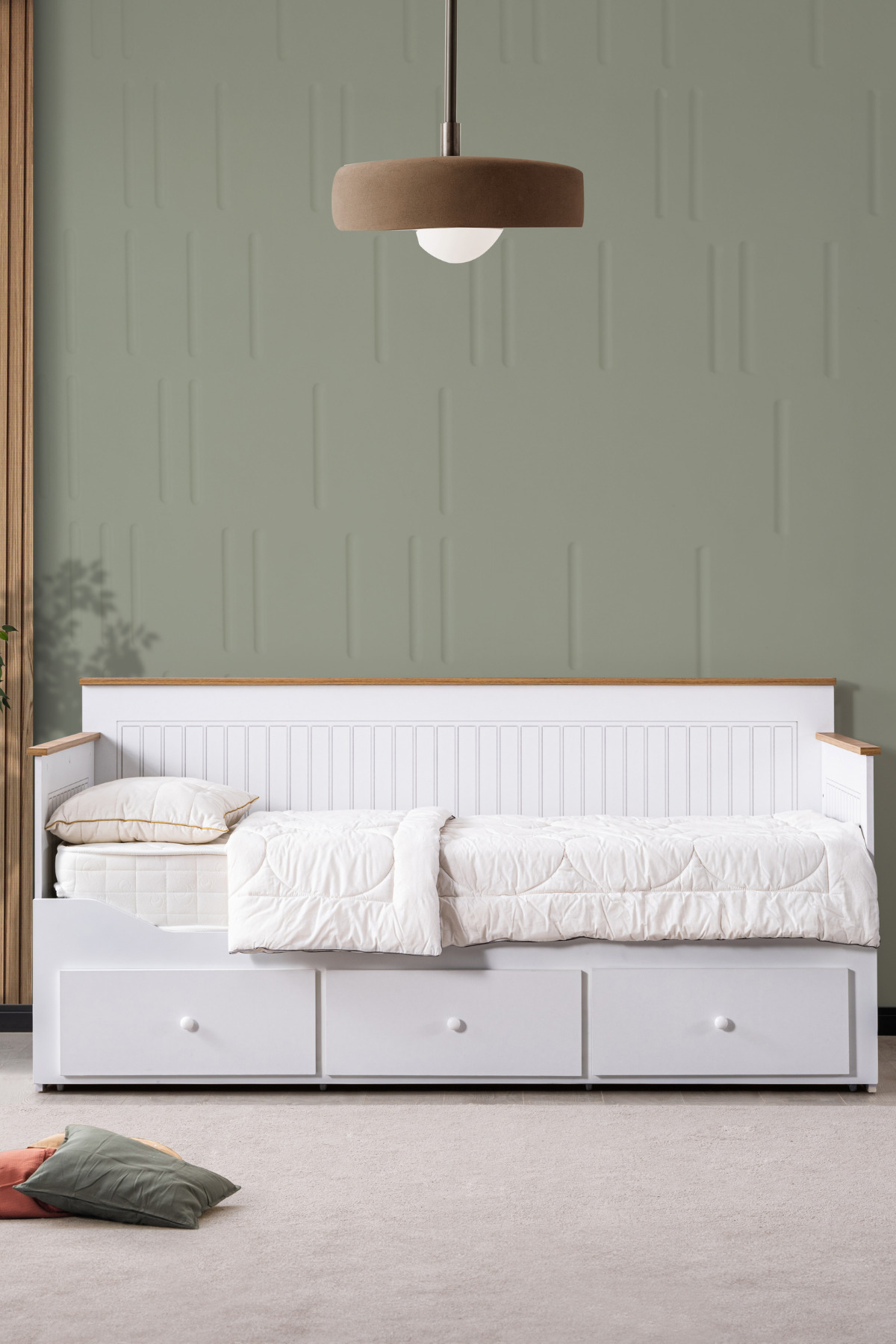 Lit superposé avec tiroirs, Lit double Marmaris Divan avec sommier relevable + Matelas doux