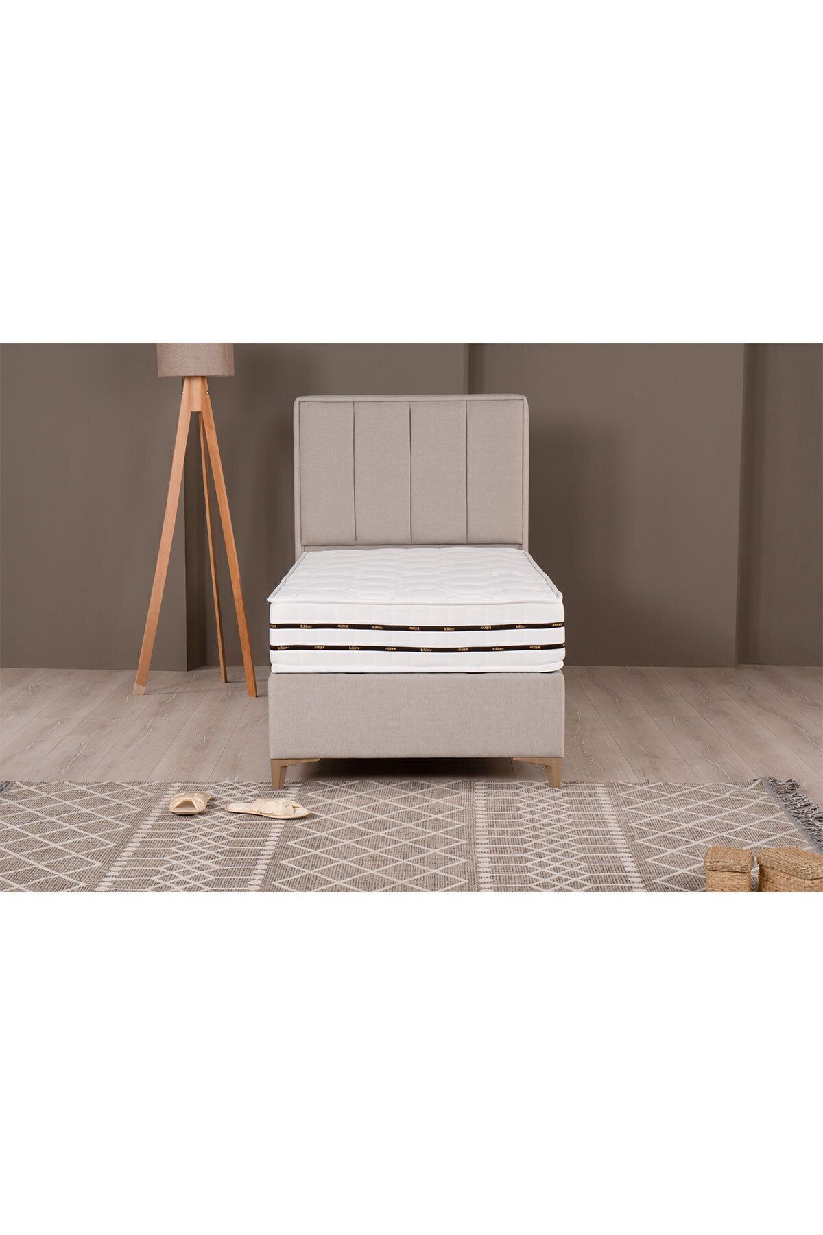 Ensemble de lit Comfort Lüks Sleepy avec sommier, tête de lit et matelas à ressorts