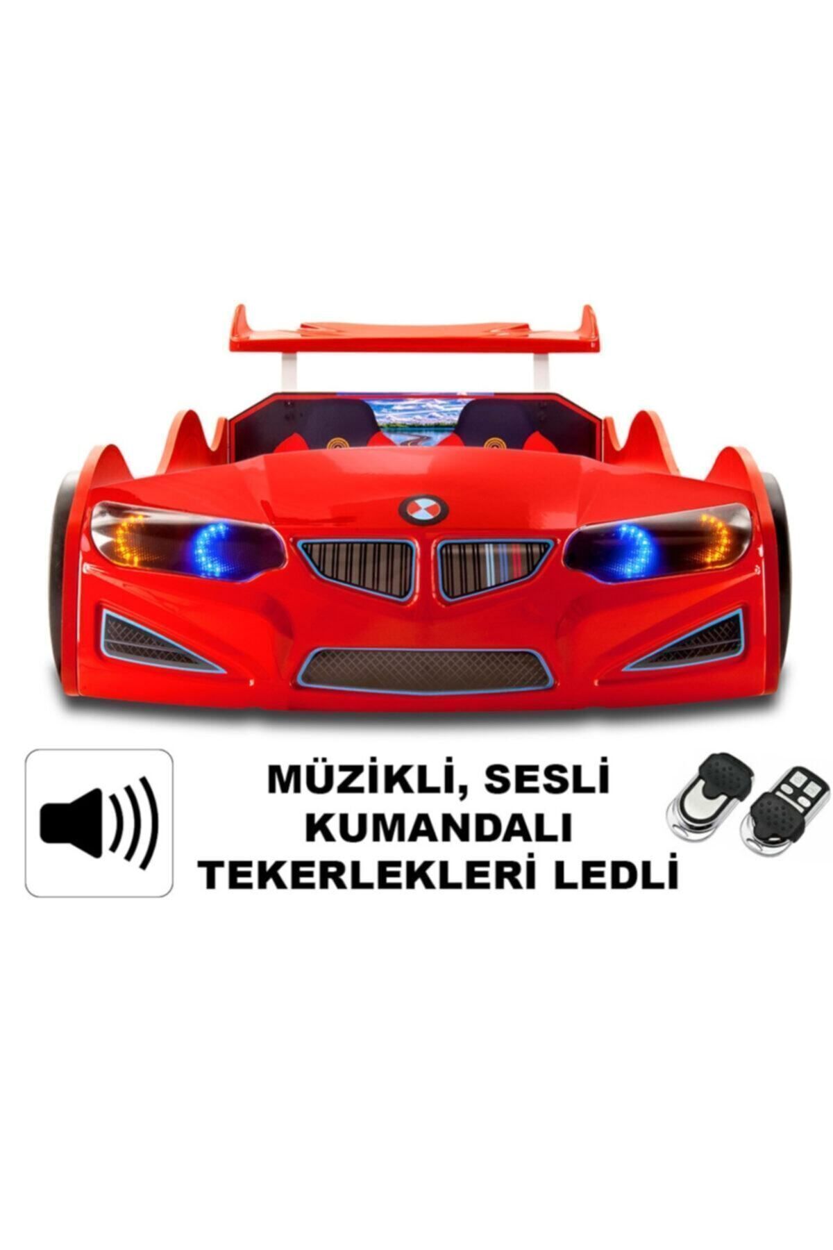  - Letto con Macchina Rossa - Letto Auto - Serie - Con Luci LED Complete