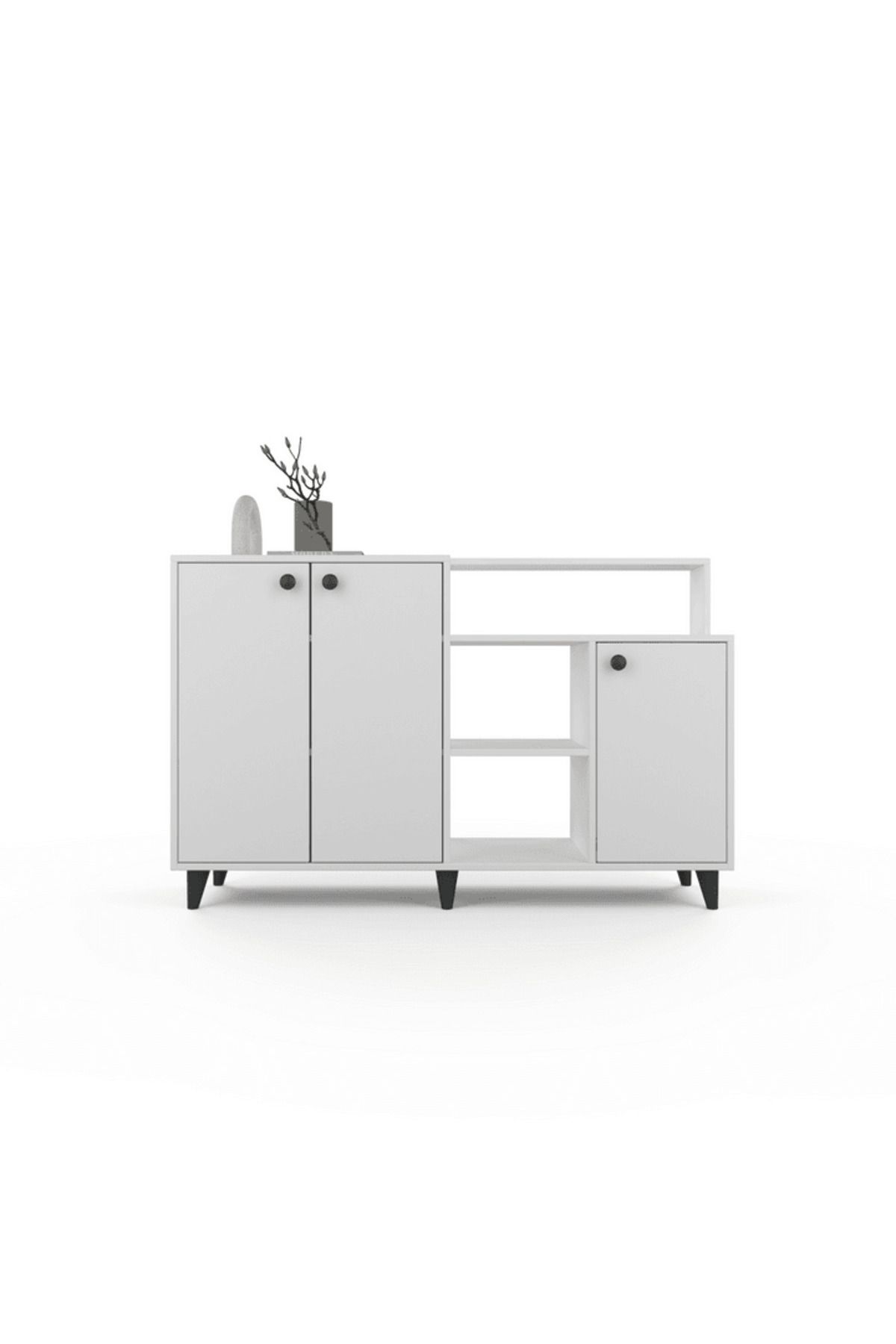 Commode / Console Siena - Blanc - 4 Portes