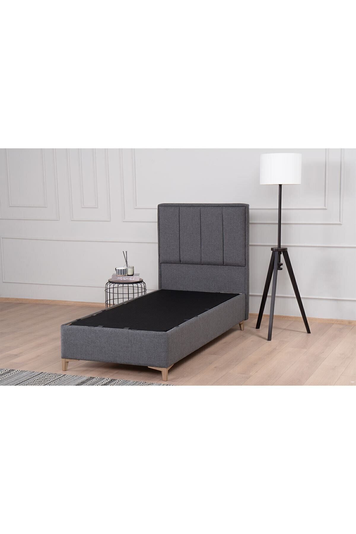 Lit coffre Gold Therapy Anthracite (TÊTE DE LIT ET MATELAS NON INCLUS)