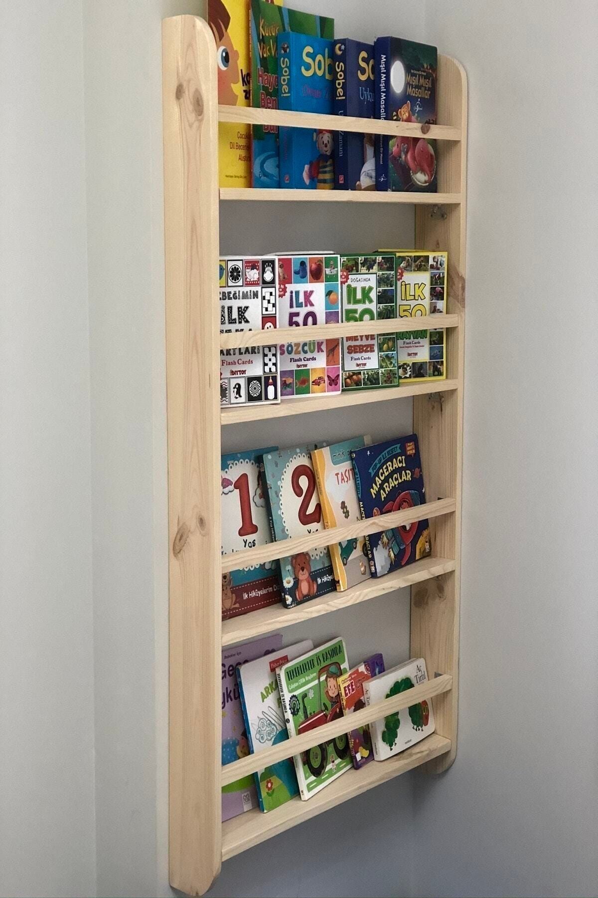 Bibliothèque Montessori pour chambre d'enfant, bibliothèque éducative, étagère murale en bois pour chambre de bébé, Cm