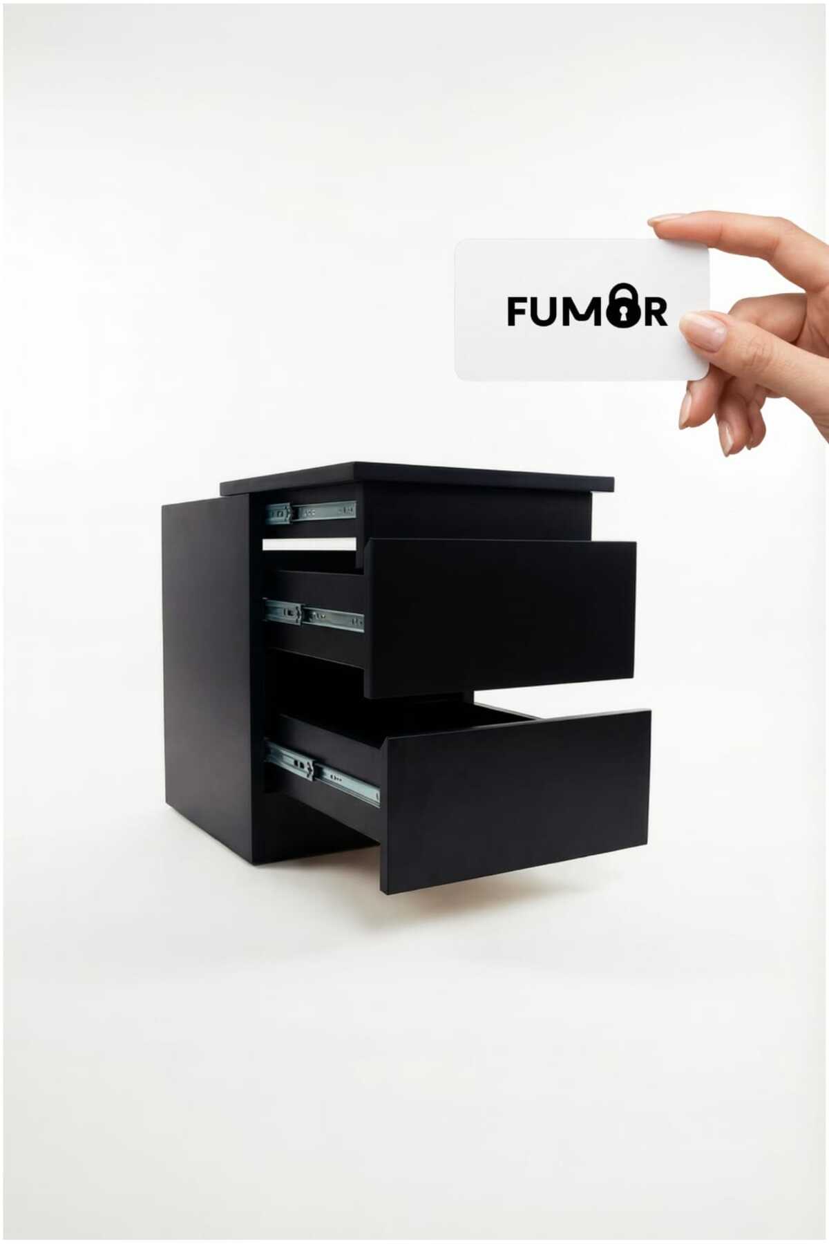 Comodino con cassetto segreto e scheda NFC