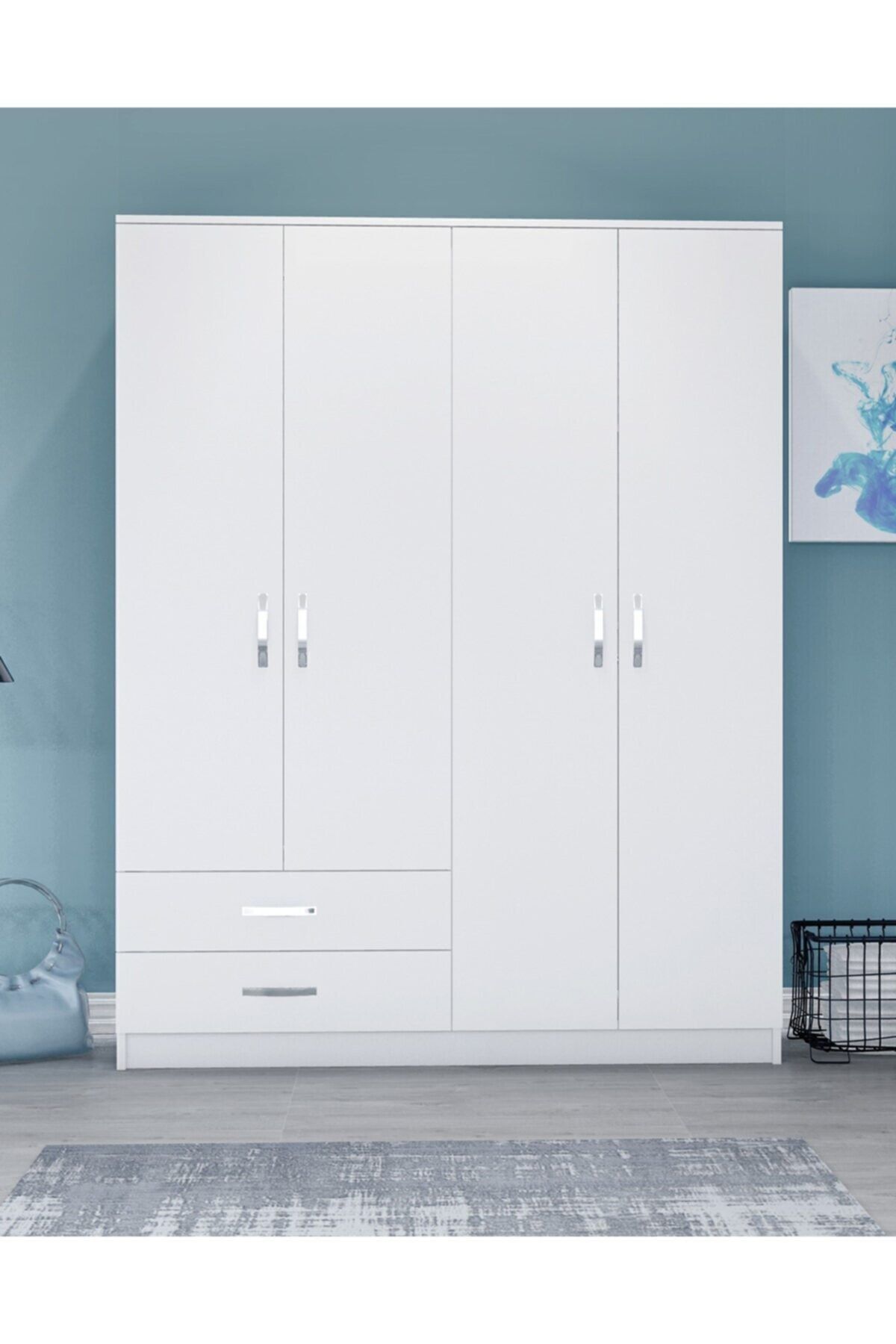 Armoire Novado à 4 portes et 2 tiroirs