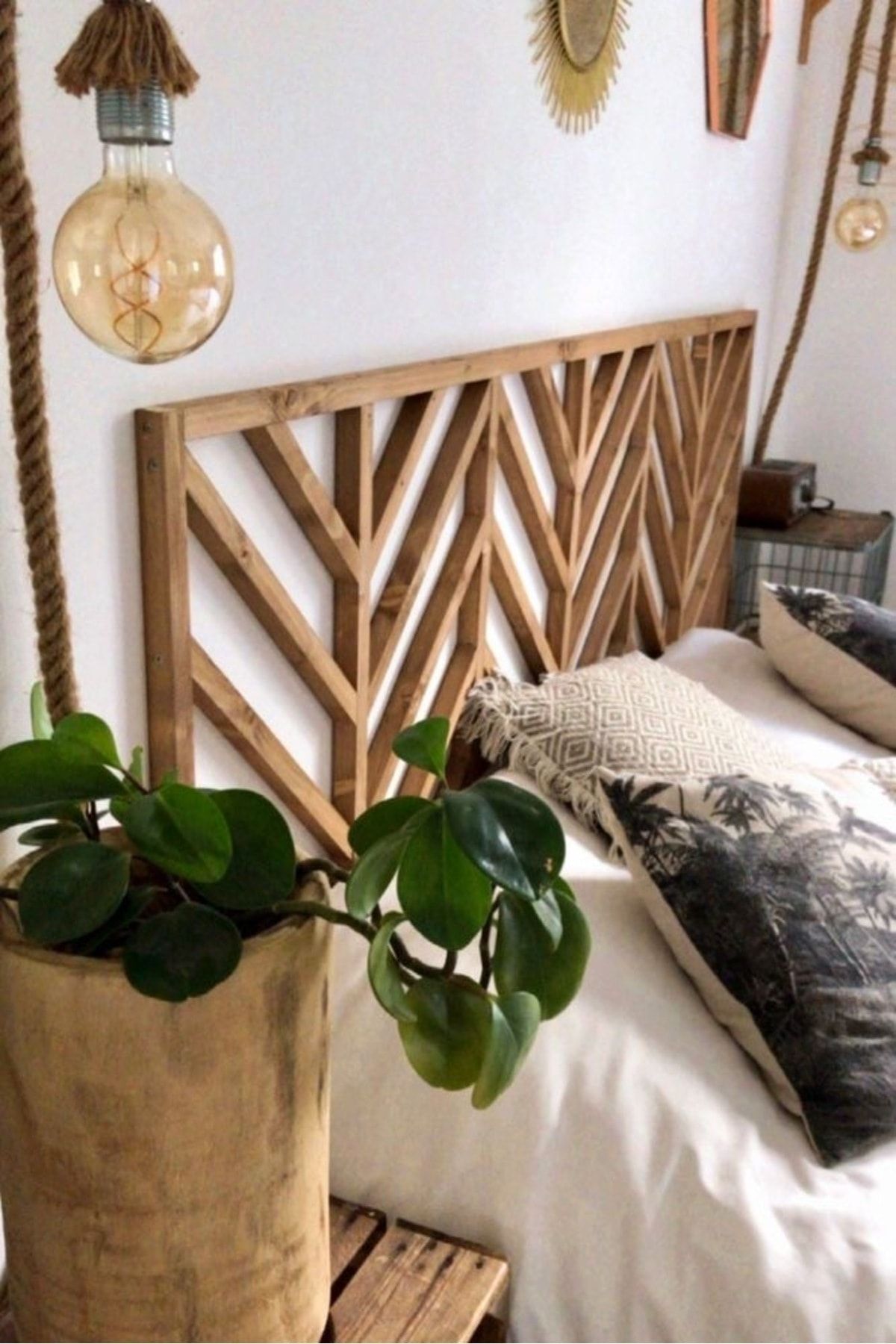 Tête de lit bohème & tête de lit en bois