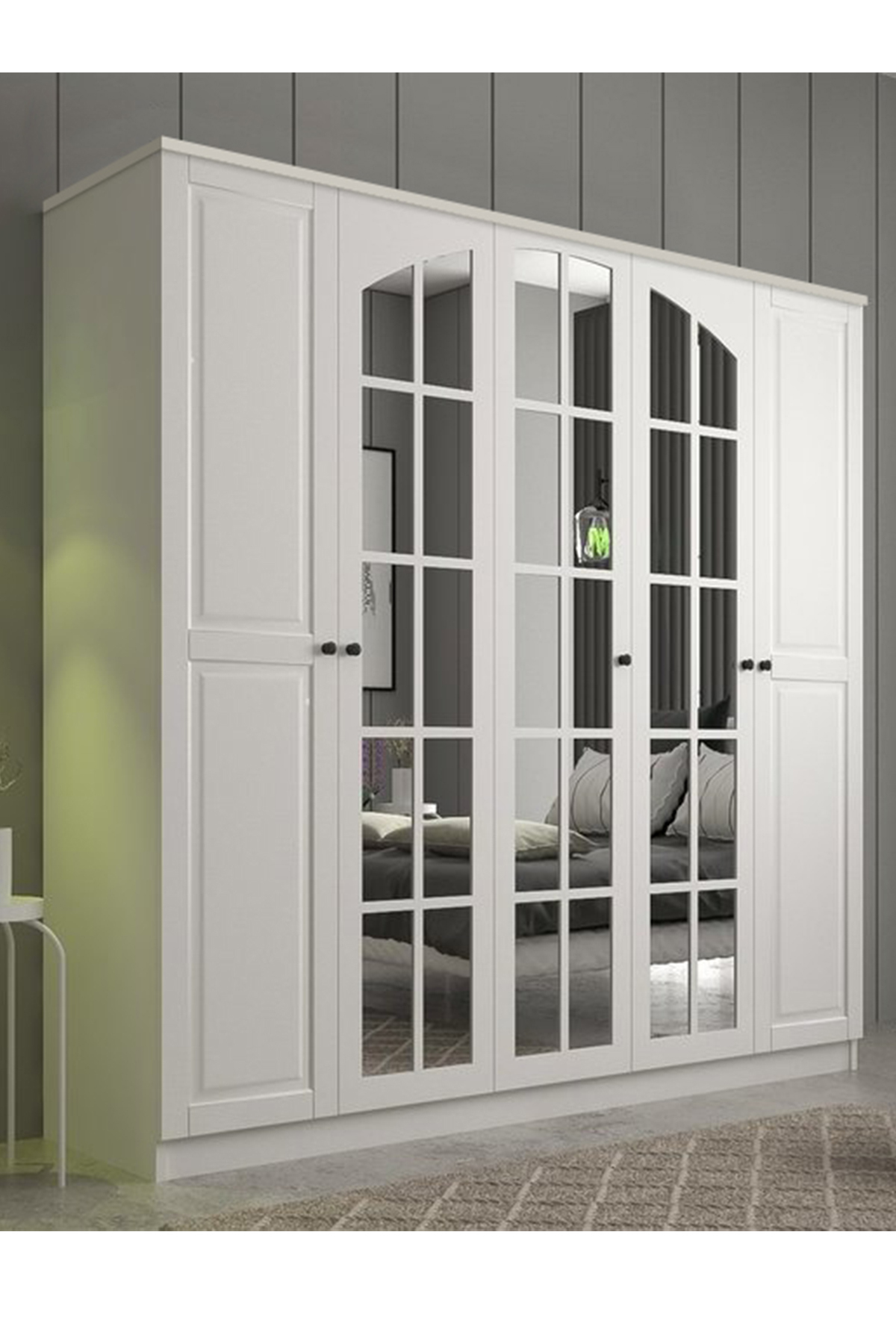 Armoire Beyza Country à 5 portes