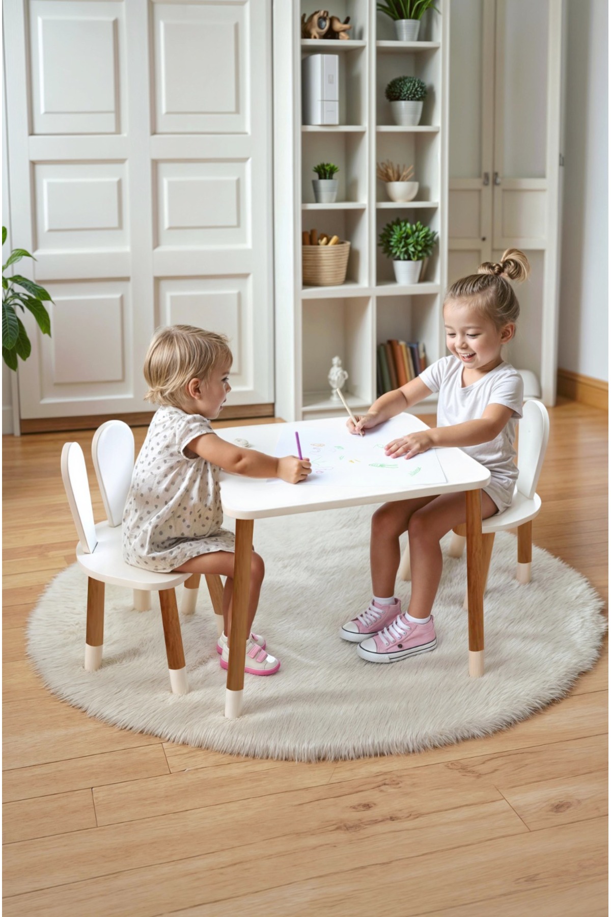 Table de jeu - table d'activités - table d'étude - table d'animation avec 2 chaises Set de table et chaises pour enfants