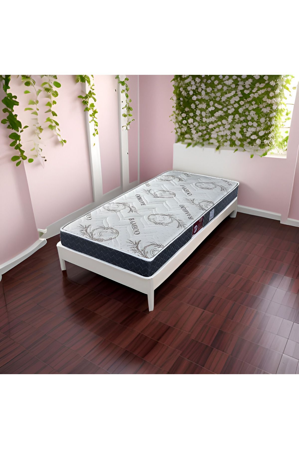 Matelas à ressorts Liza orthopédique complet pour une personne en tissu bambou cm