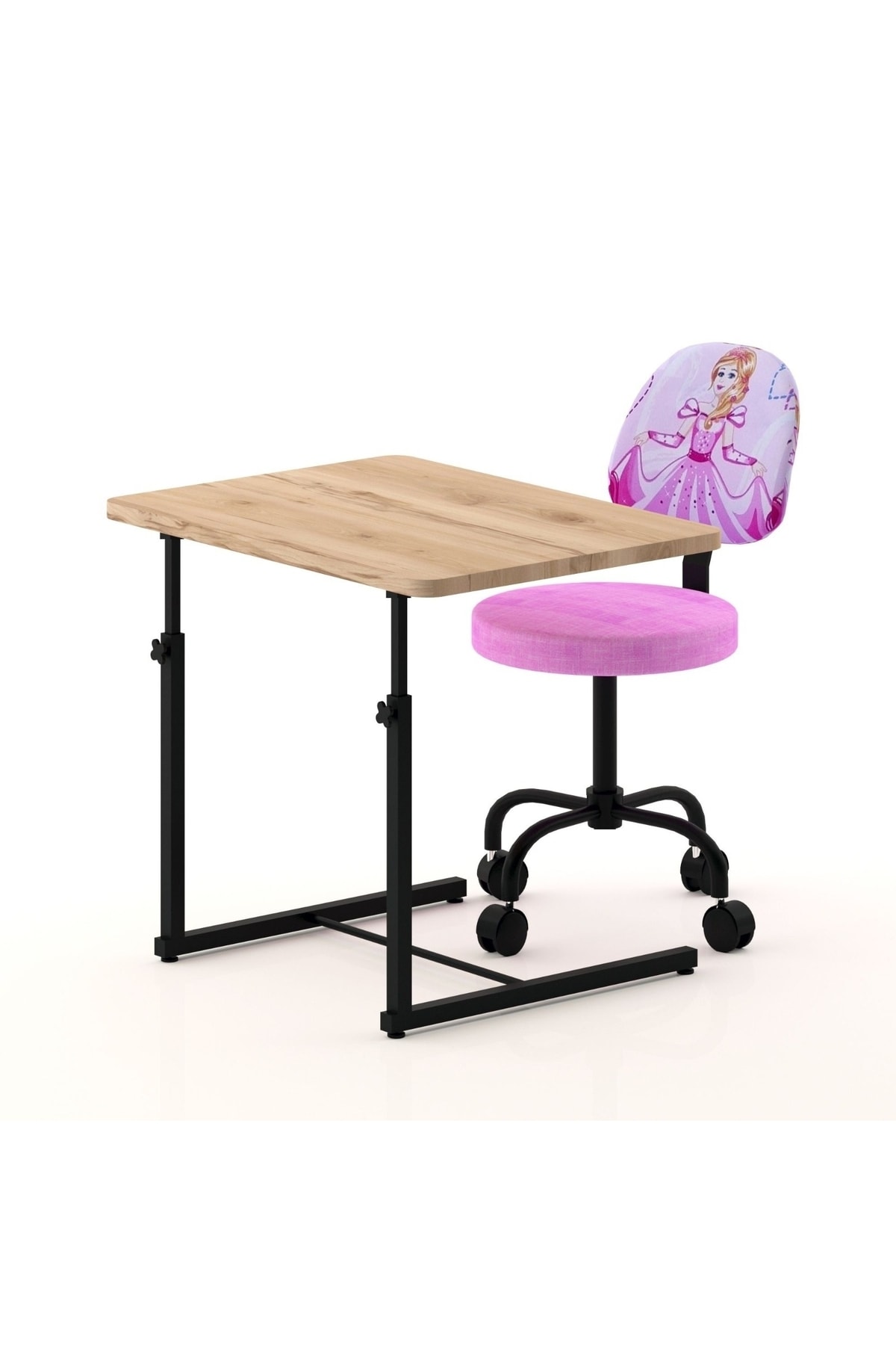 Ensemble fauteuil roulant et table pour enfants à thème Princesse Cendrillon pour les activités d'étude