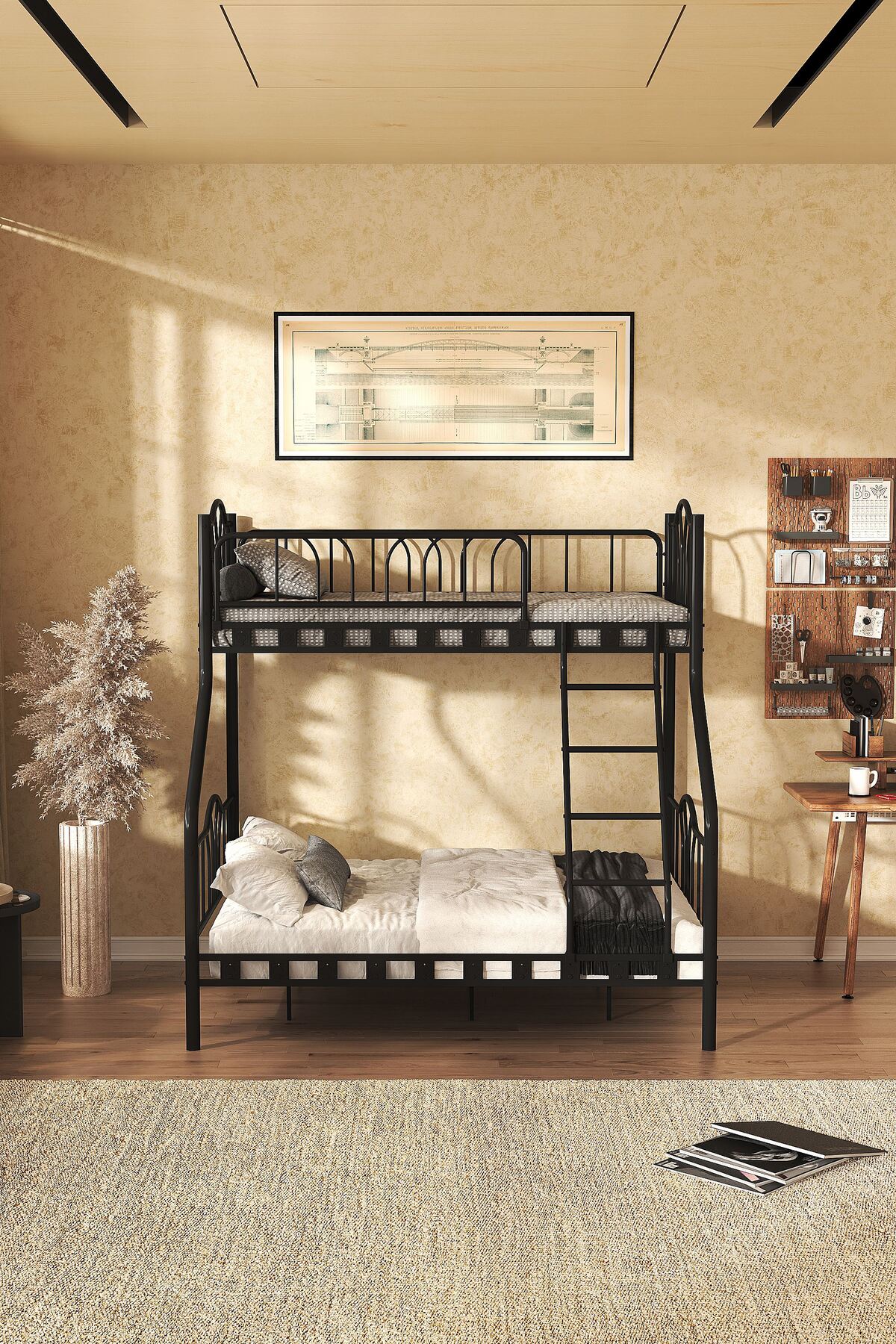 Imaj 3-persoonsouder 3-in-1 metalen stapelbed &