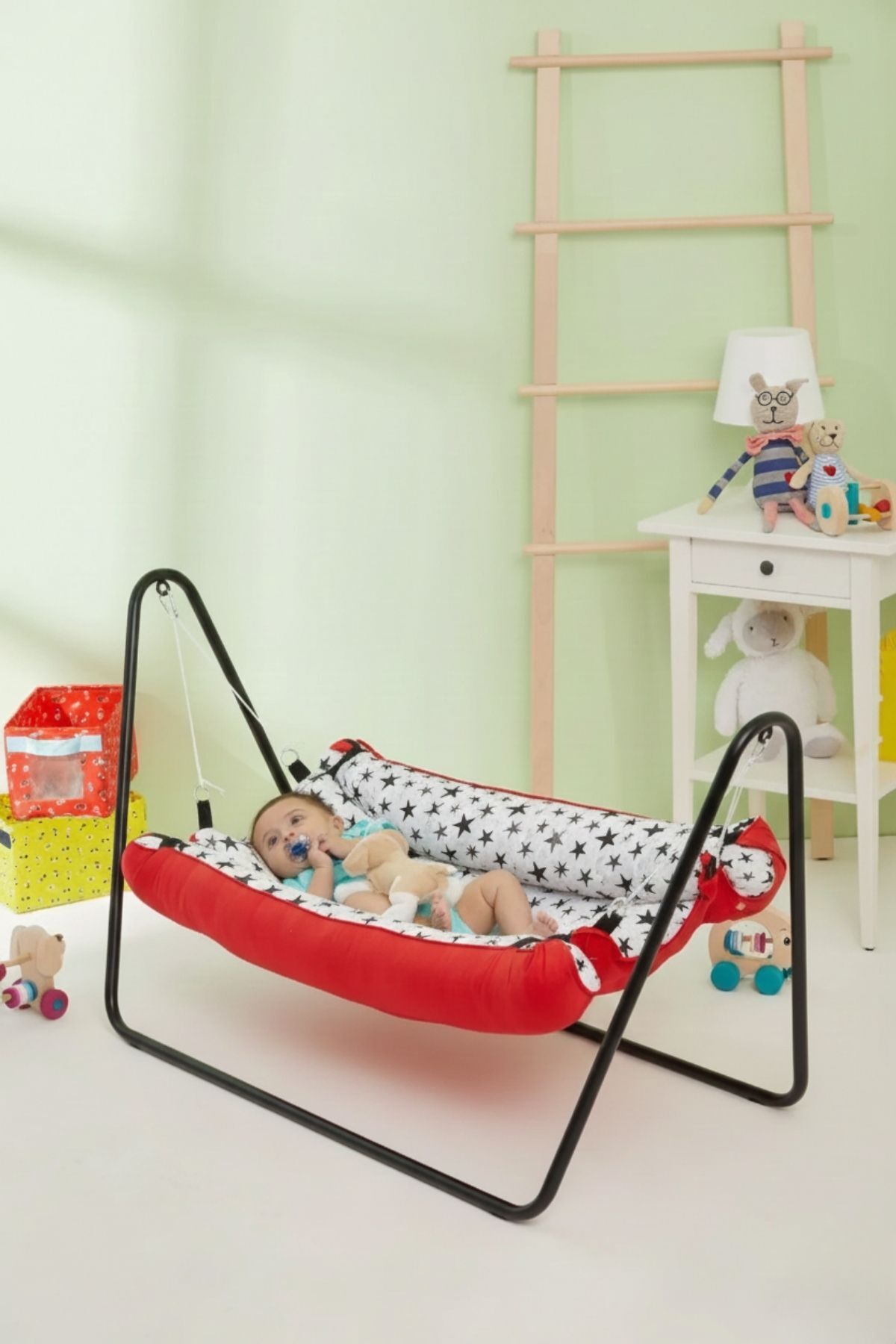 Culla Amaca Portatile per Bambini (Rossa)