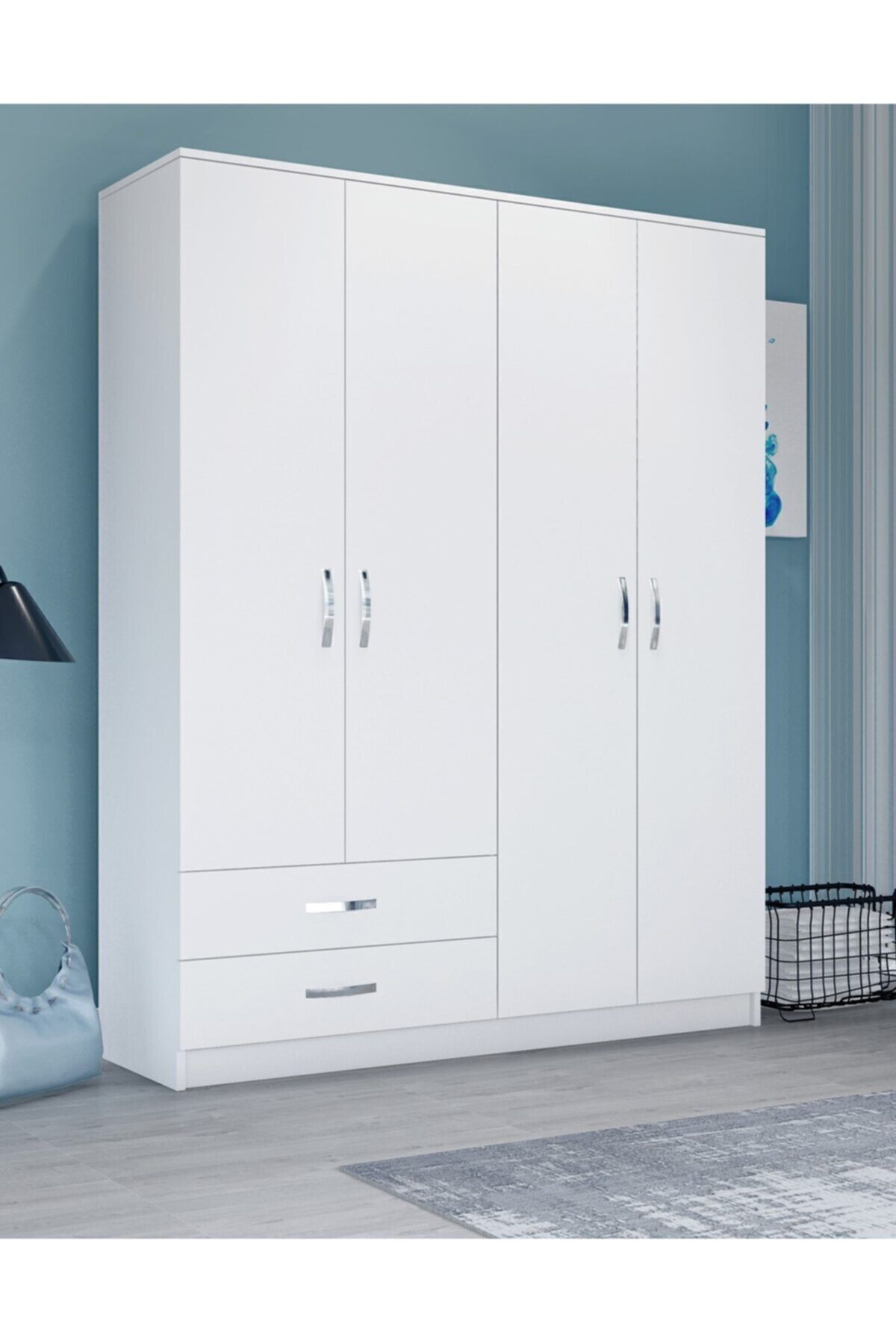 Armoire Novado à 4 portes et 2 tiroirs