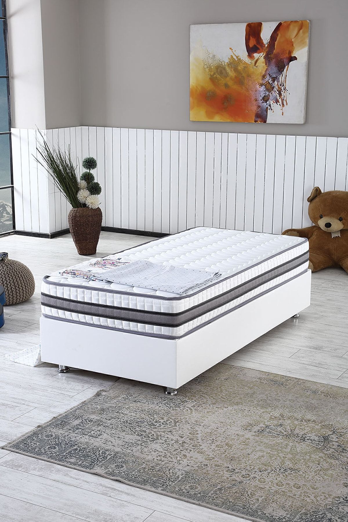 Matelas à ressorts orthopédique complet Nano, disponible en plusieurs tailles, utilisation double face (cm)